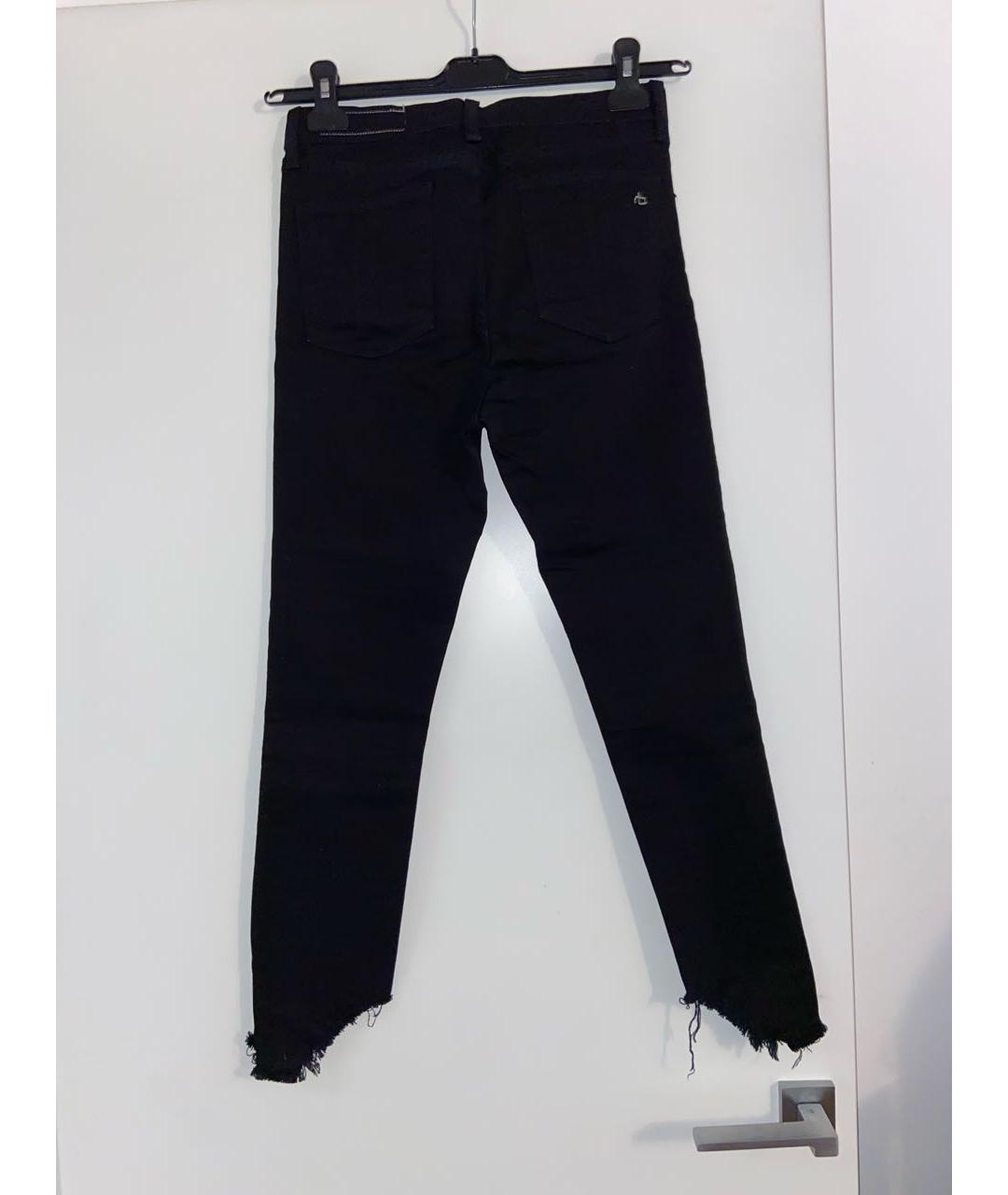 RAG&BONE Черные хлопковые джинсы слим, фото 2
