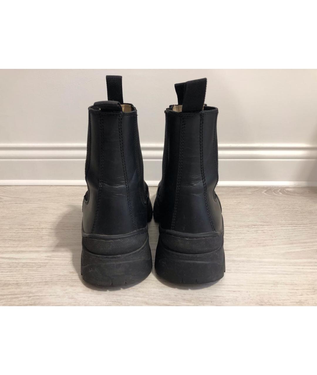 ARKET Черные кожаные высокие ботинки, фото 4