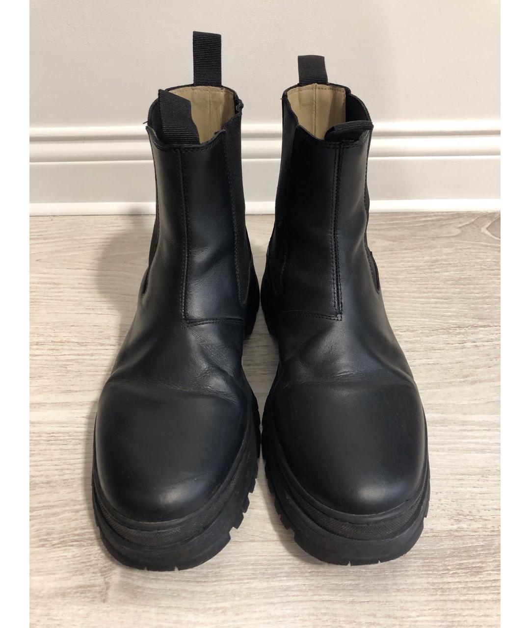 ARKET Черные кожаные высокие ботинки, фото 2