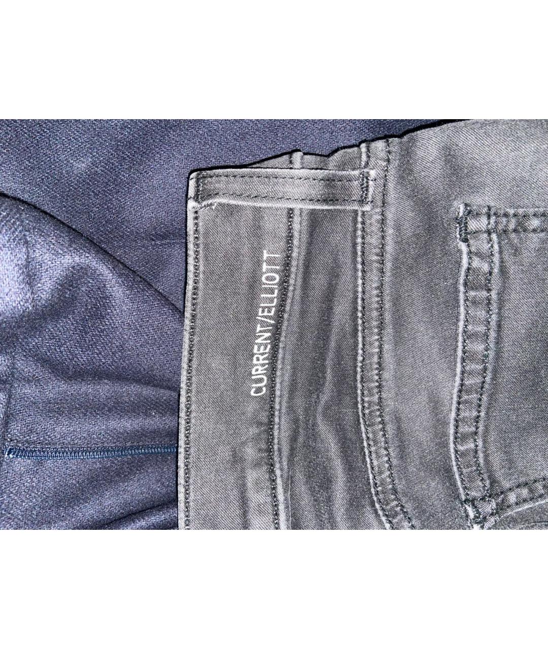 CURRENT/ELLIOTT Черные хлопковые джинсы слим, фото 3