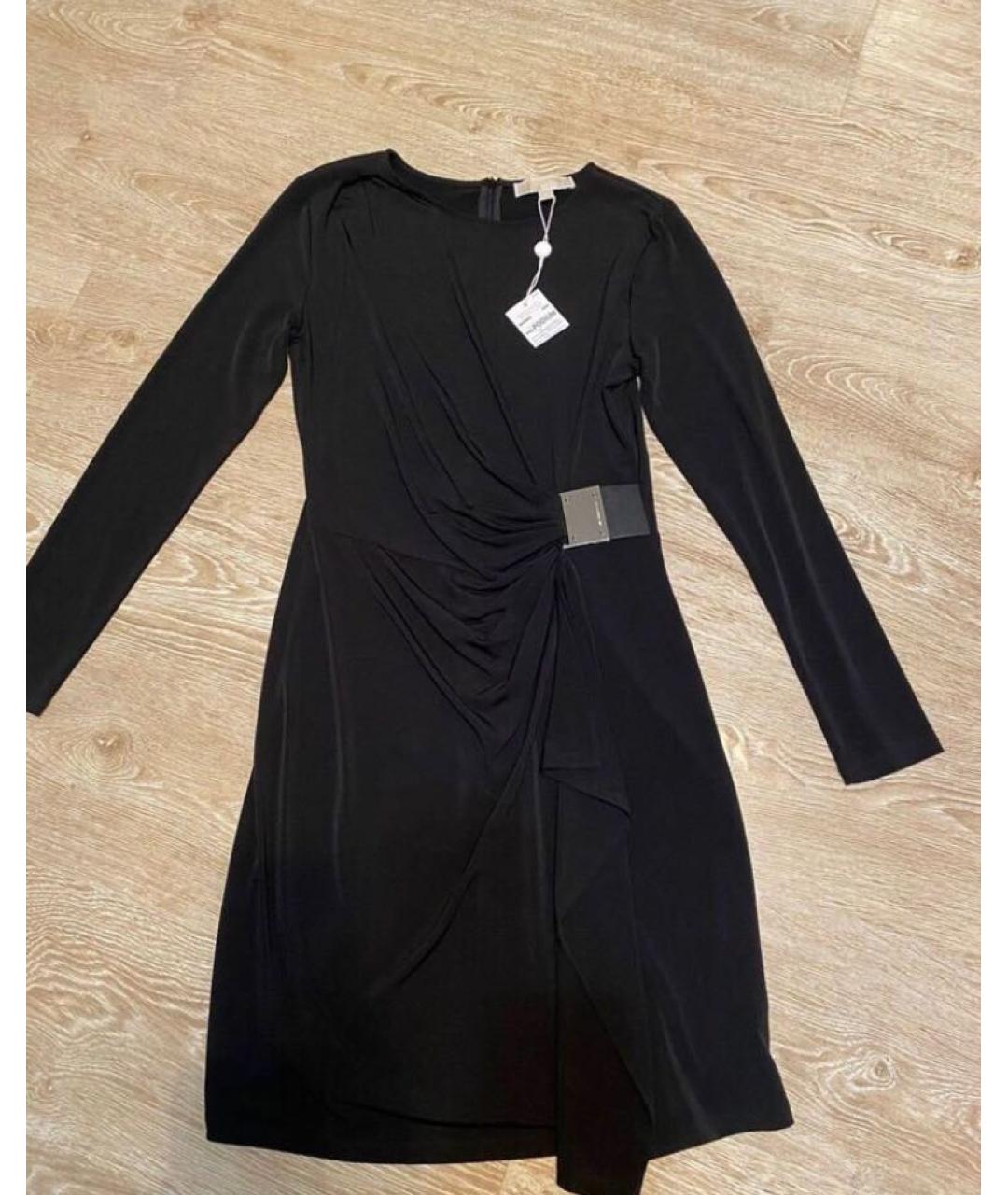 MICHAEL KORS Черное атласное вечернее платье, фото 4