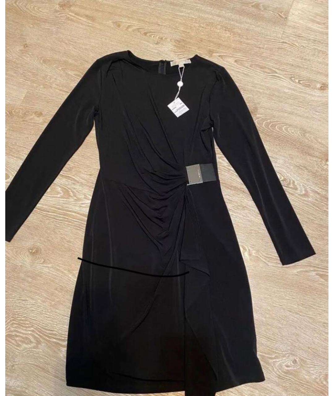 MICHAEL KORS Черное атласное вечернее платье, фото 2