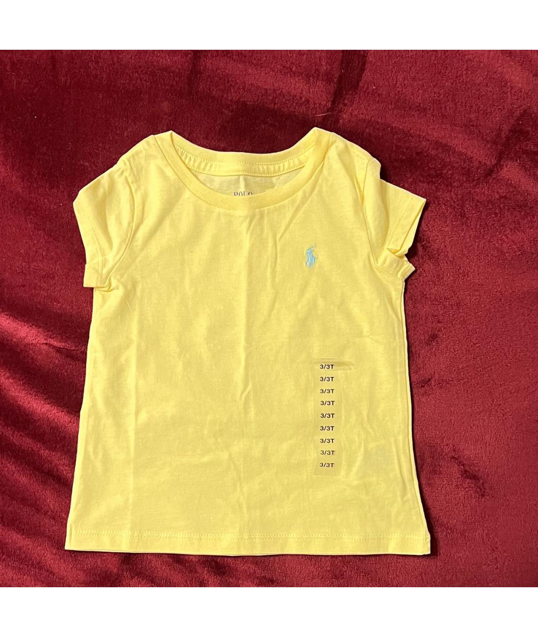 POLO RALPH LAUREN Желтый хлопковый футболка / топ, фото 2