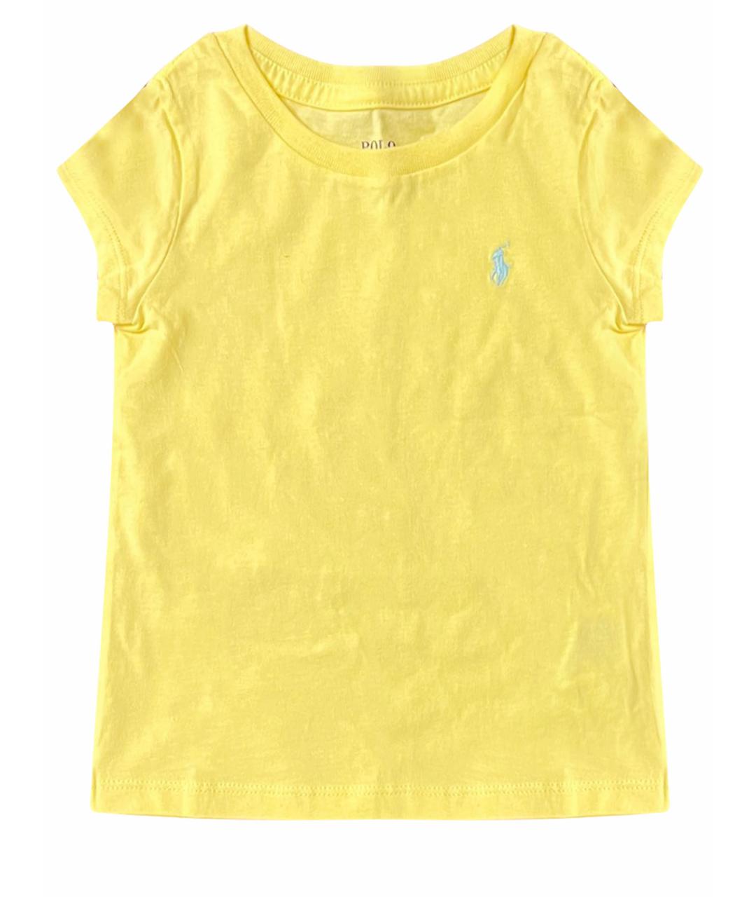 POLO RALPH LAUREN Желтый хлопковый футболка / топ, фото 1