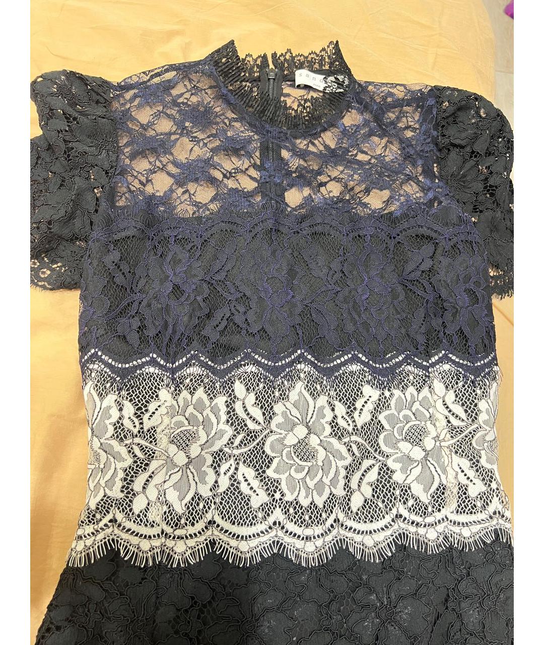 SANDRO Черное вискозное коктейльное платье, фото 4