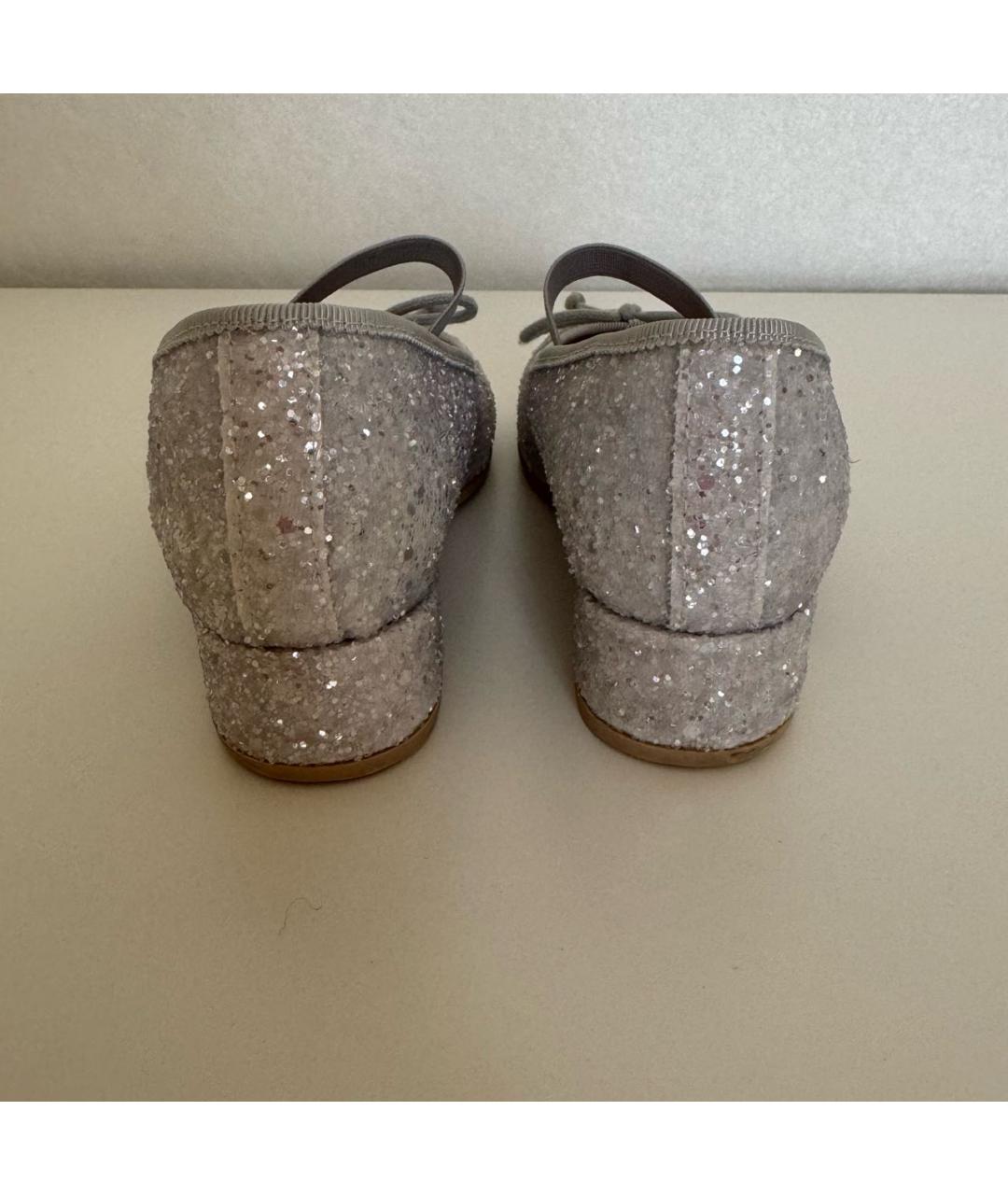 PRETTY BALLERINAS Серебряные кожаные туфли, фото 4