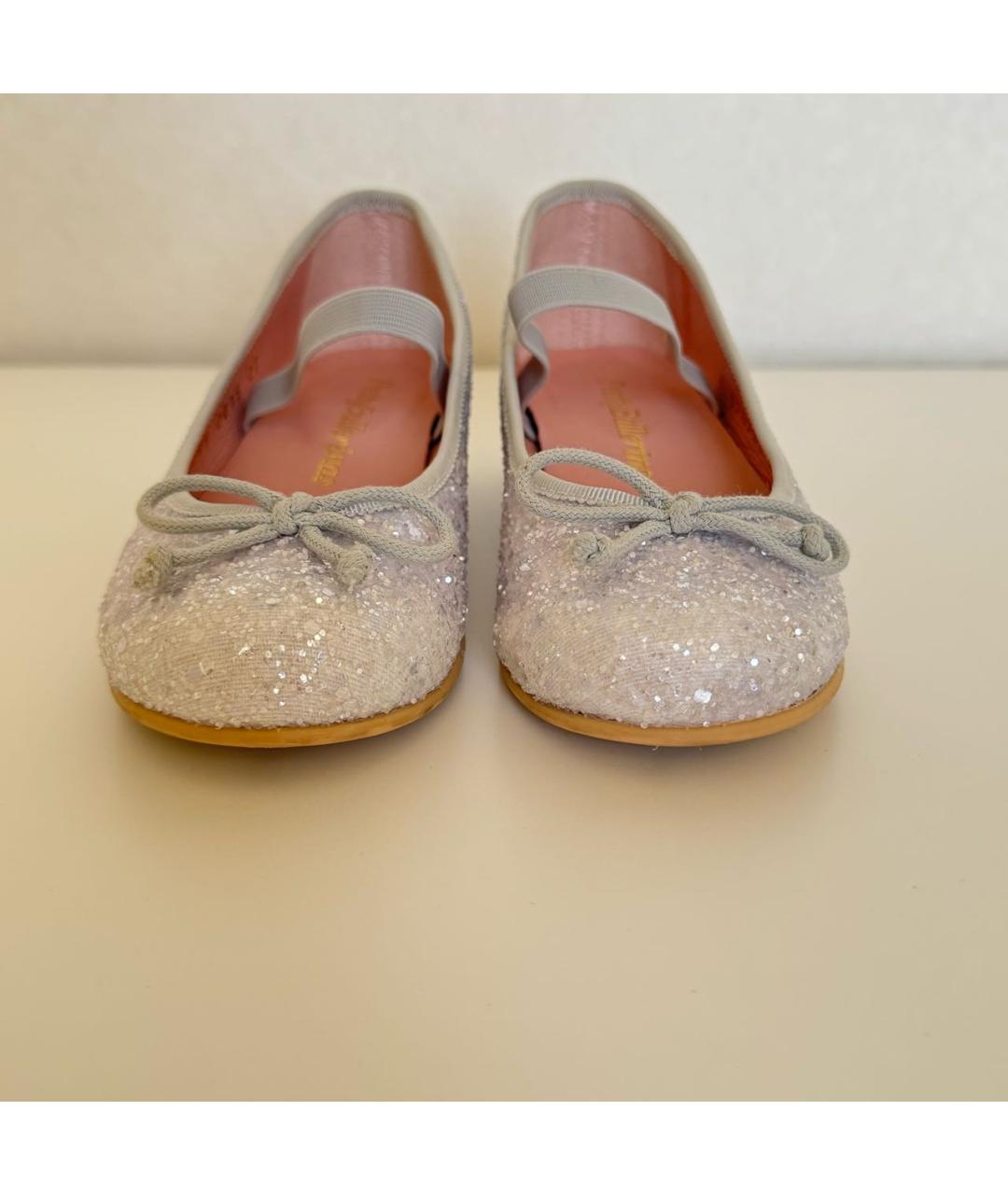PRETTY BALLERINAS Серебряные кожаные туфли, фото 2