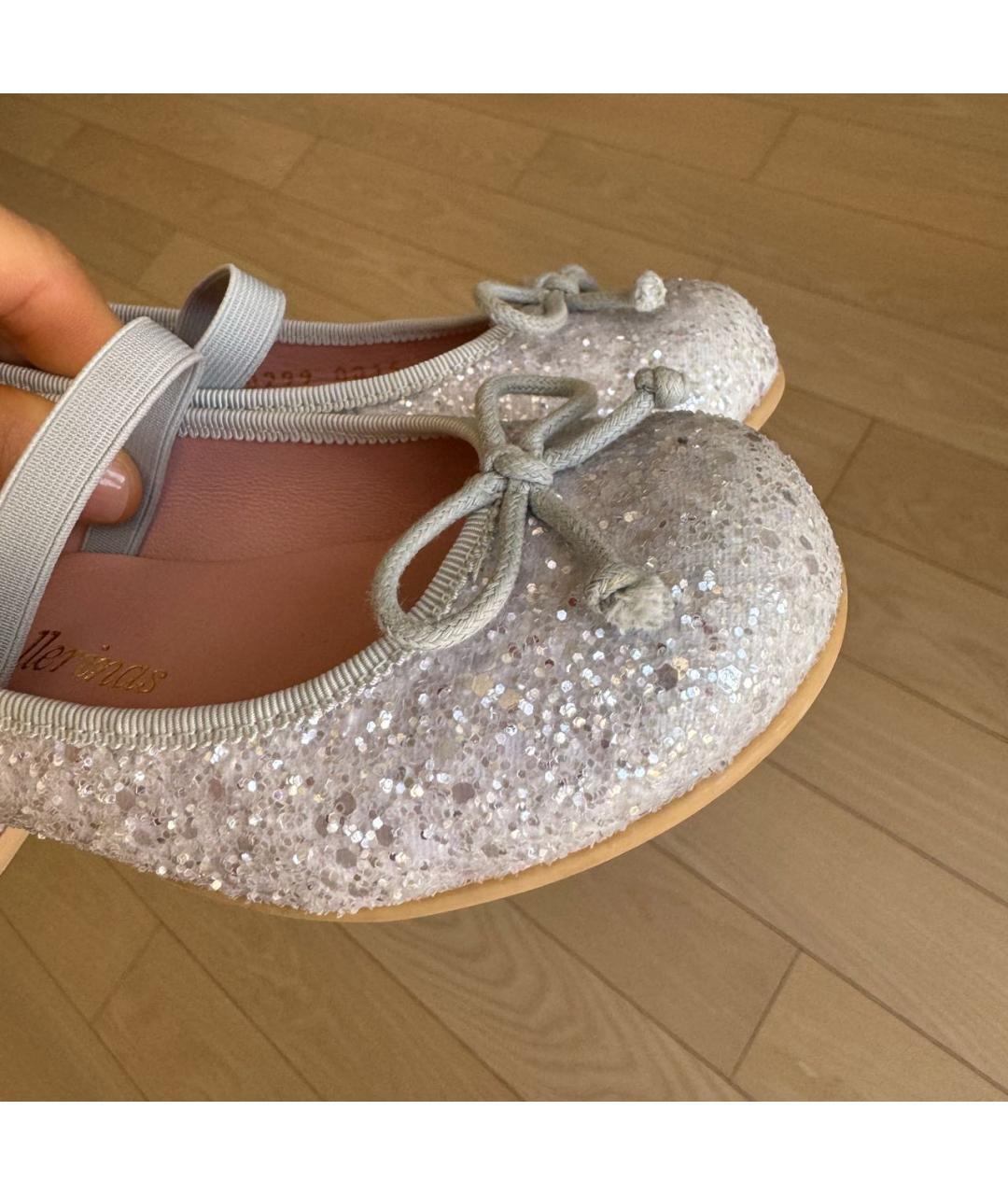 PRETTY BALLERINAS Серебряные кожаные туфли, фото 5