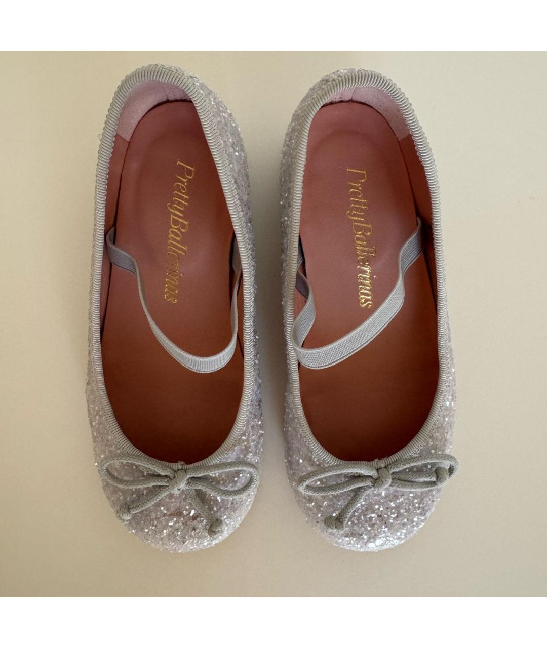 PRETTY BALLERINAS Серебряные кожаные туфли, фото 3