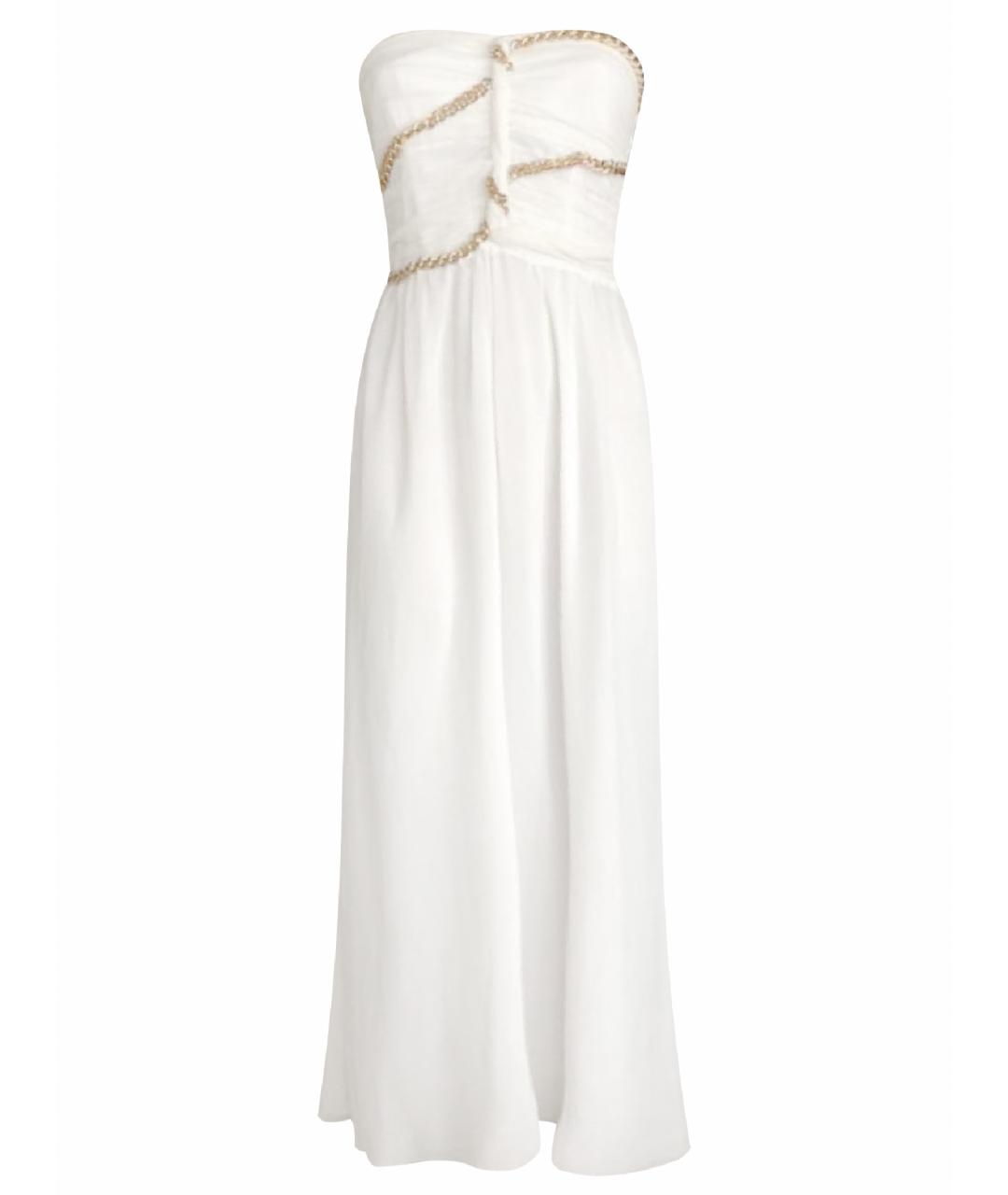 ELISABETTA FRANCHI Белое полиэстеровое вечернее платье, фото 1