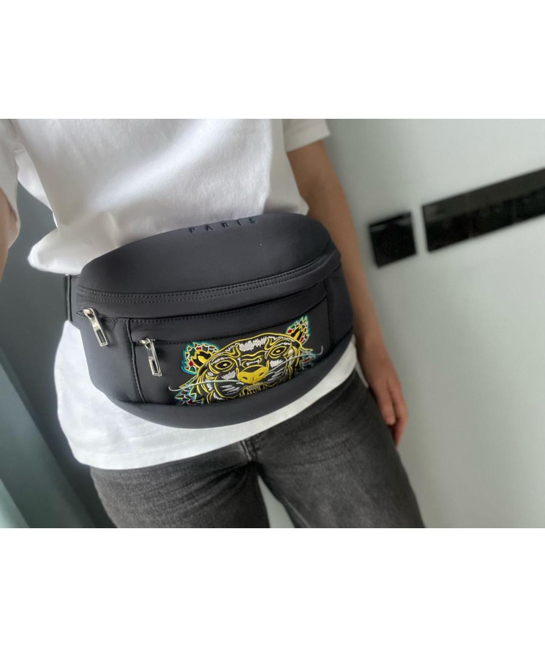 KENZO Антрацитовая поясная сумка, фото 4