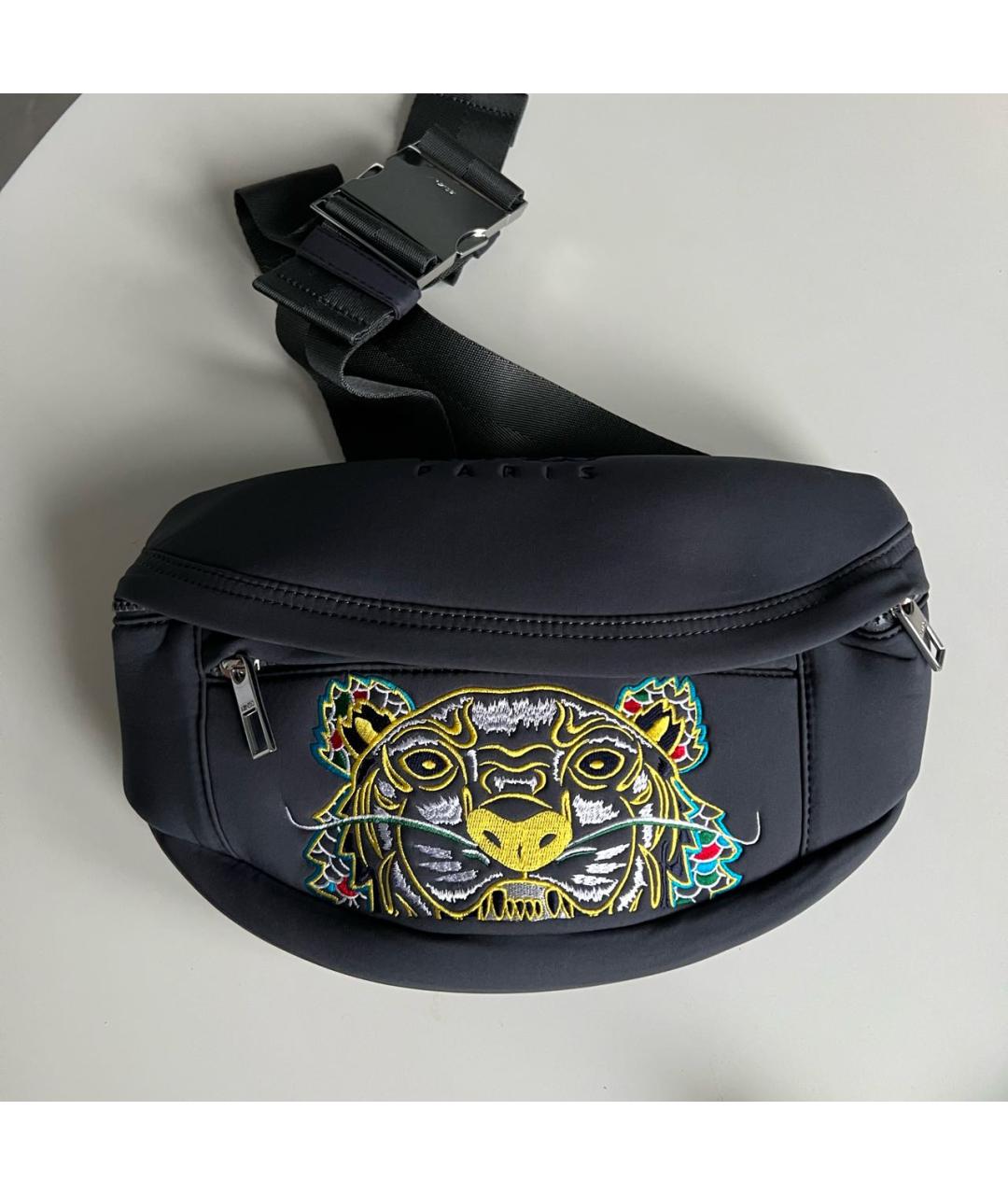KENZO Антрацитовая поясная сумка, фото 7