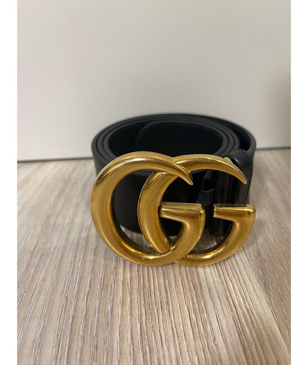 GUCCI Черный кожаный ремень, фото 4