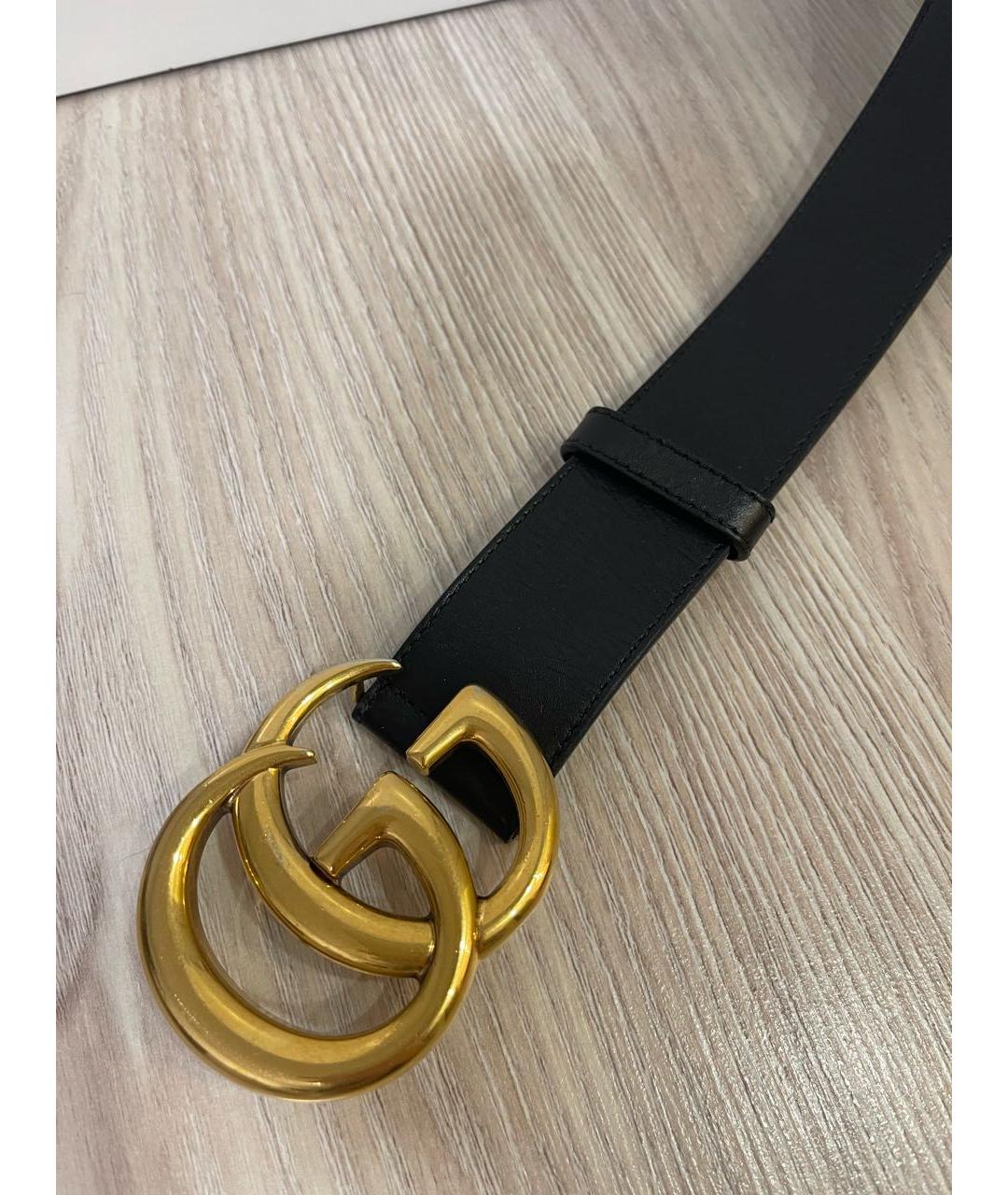 GUCCI Черный кожаный ремень, фото 2