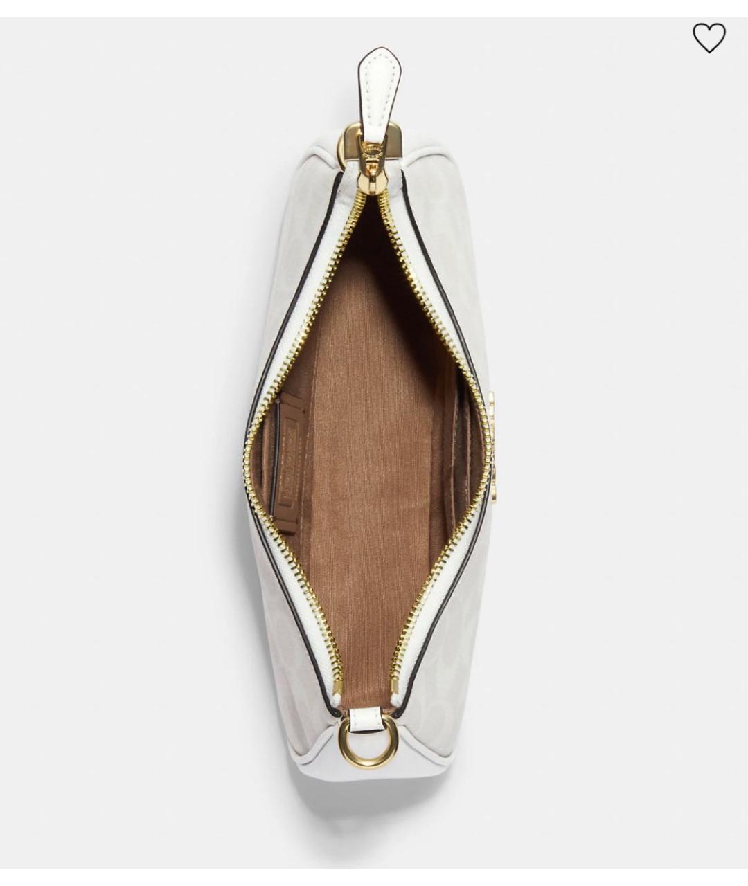 COACH Белая кожаная сумка через плечо, фото 3