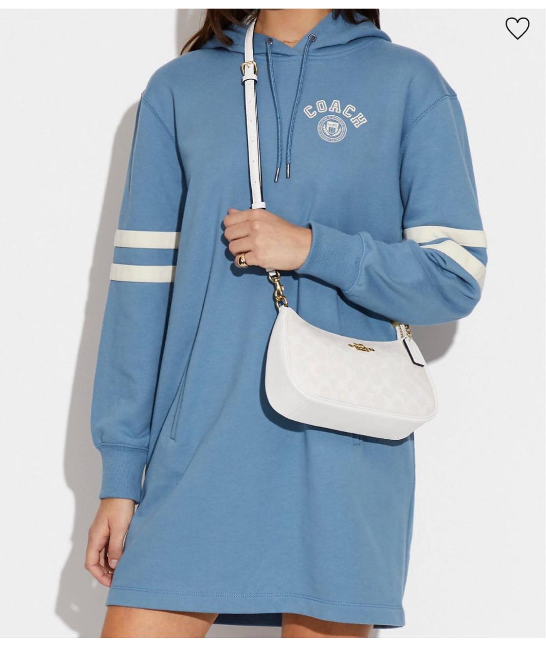 COACH Белая кожаная сумка через плечо, фото 4