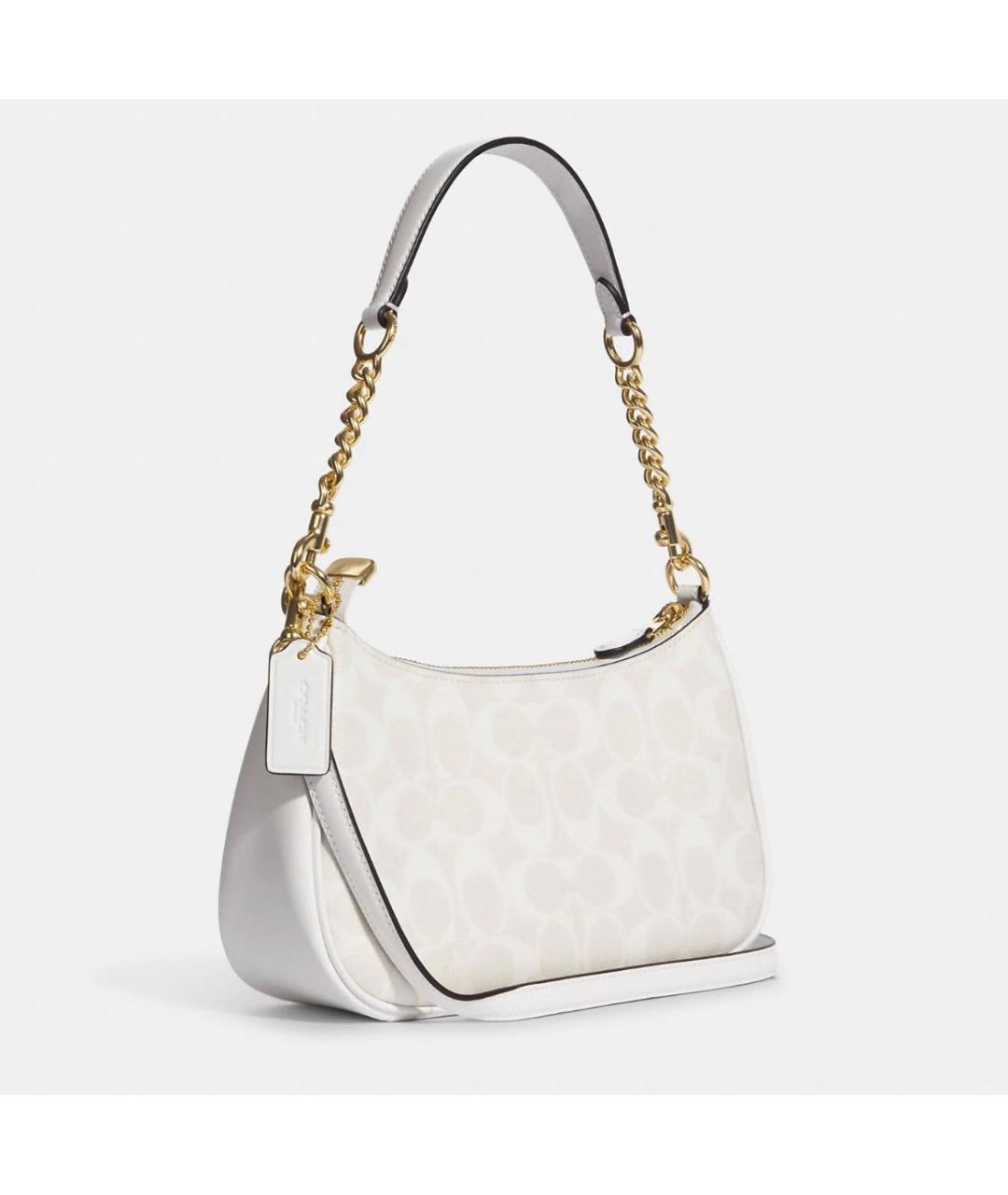 COACH Белая кожаная сумка через плечо, фото 2
