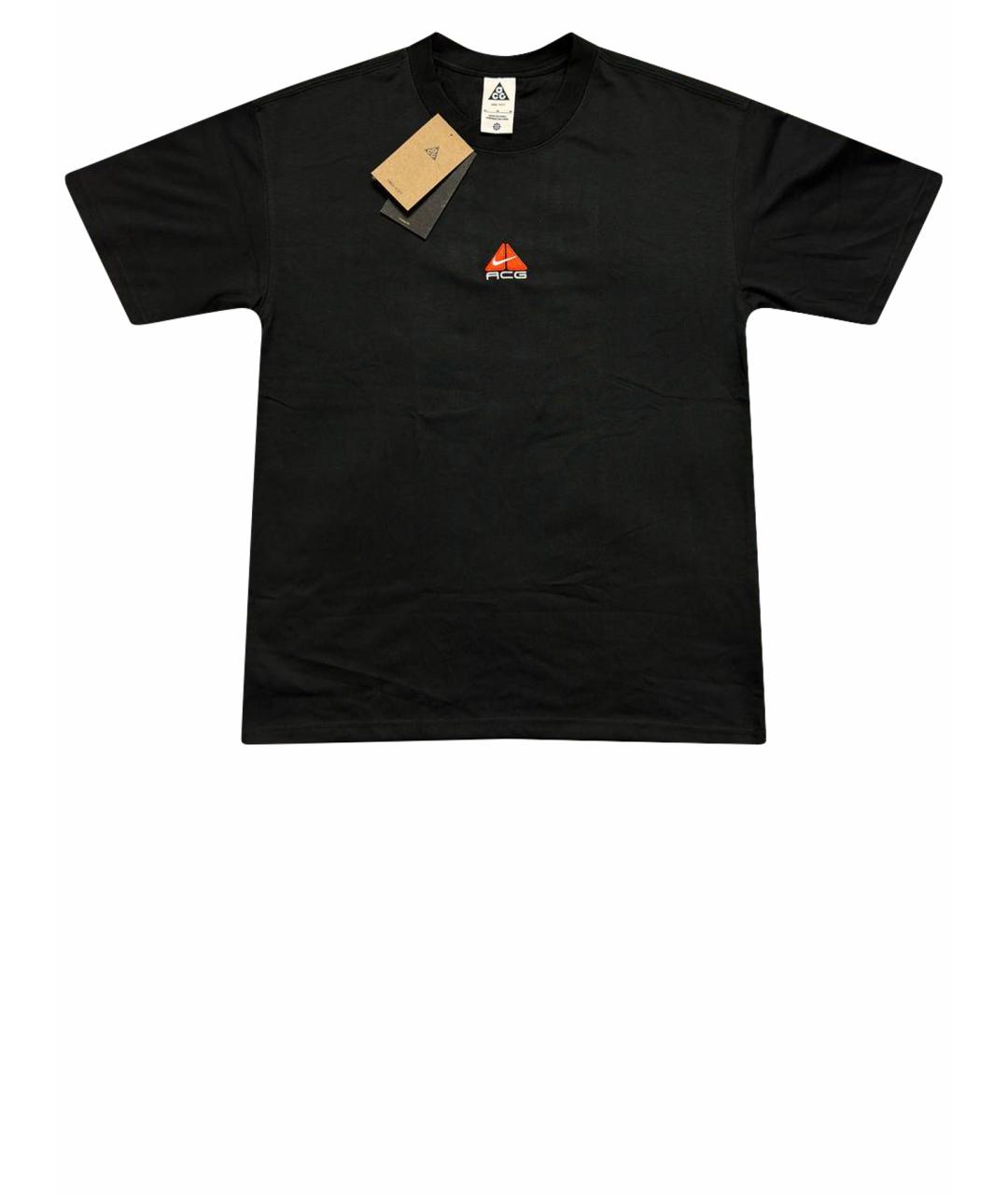 NIKE Черная хлопко-полиэстеровая футболка, фото 1