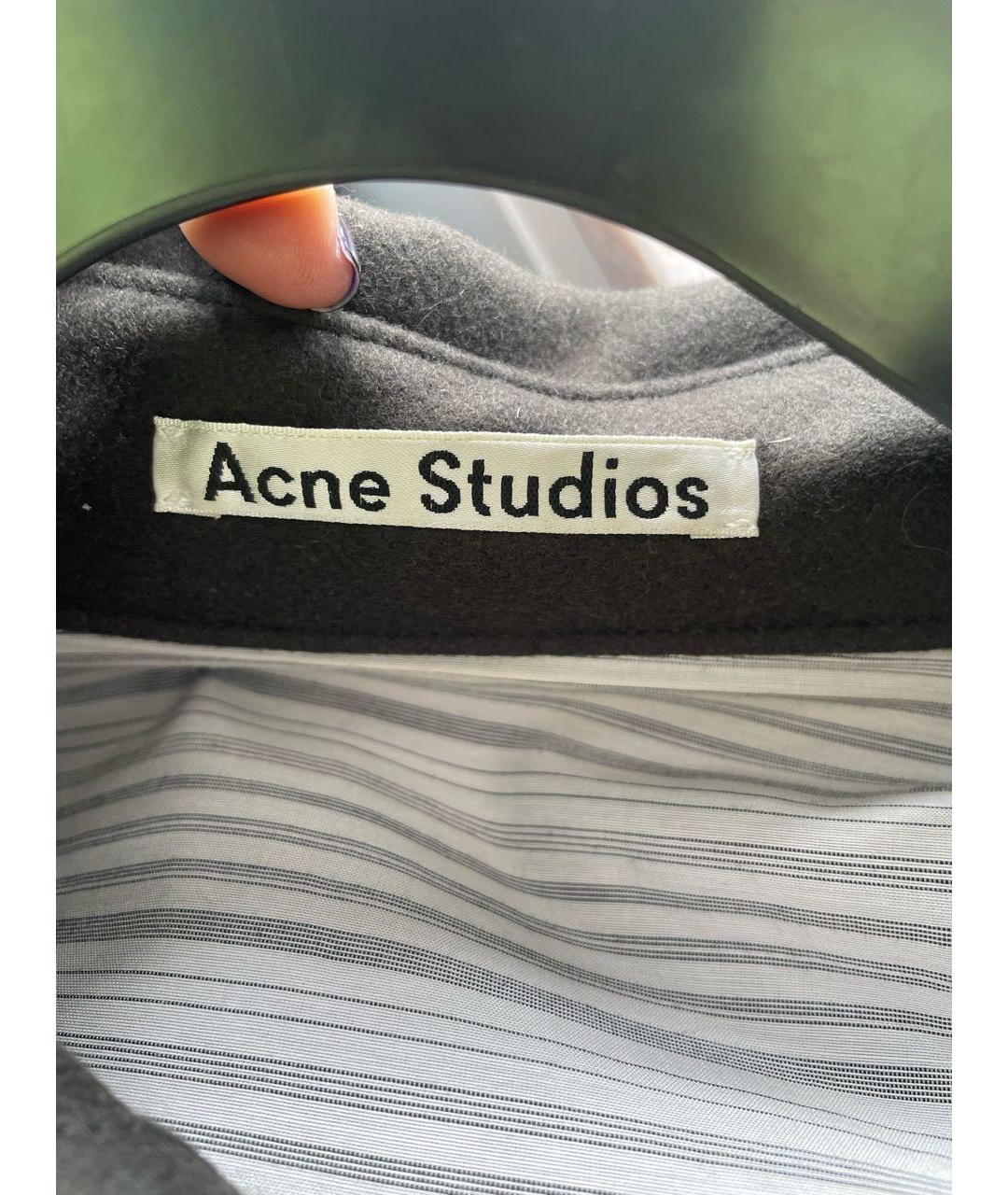 ACNE STUDIOS Хаки шерстяная рубашка, фото 6