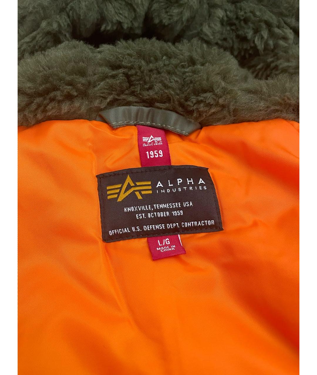 ALPHA INDUSTRIES Хаки парка, фото 3