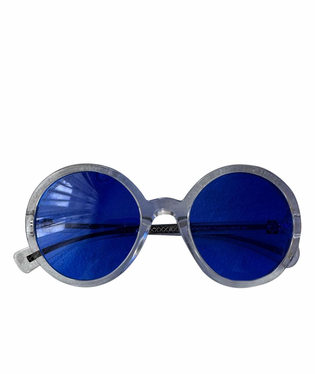 CHANEL PRE-OWNED Синие пластиковые солнцезащитные очки, фото 1