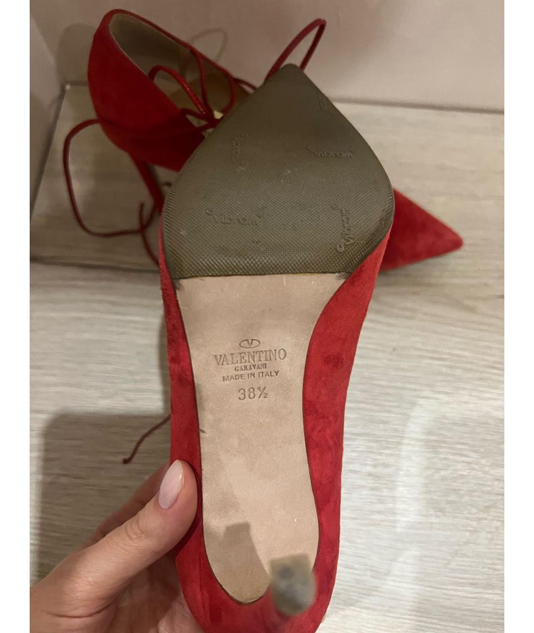 VALENTINO Красные замшевые туфли, фото 4
