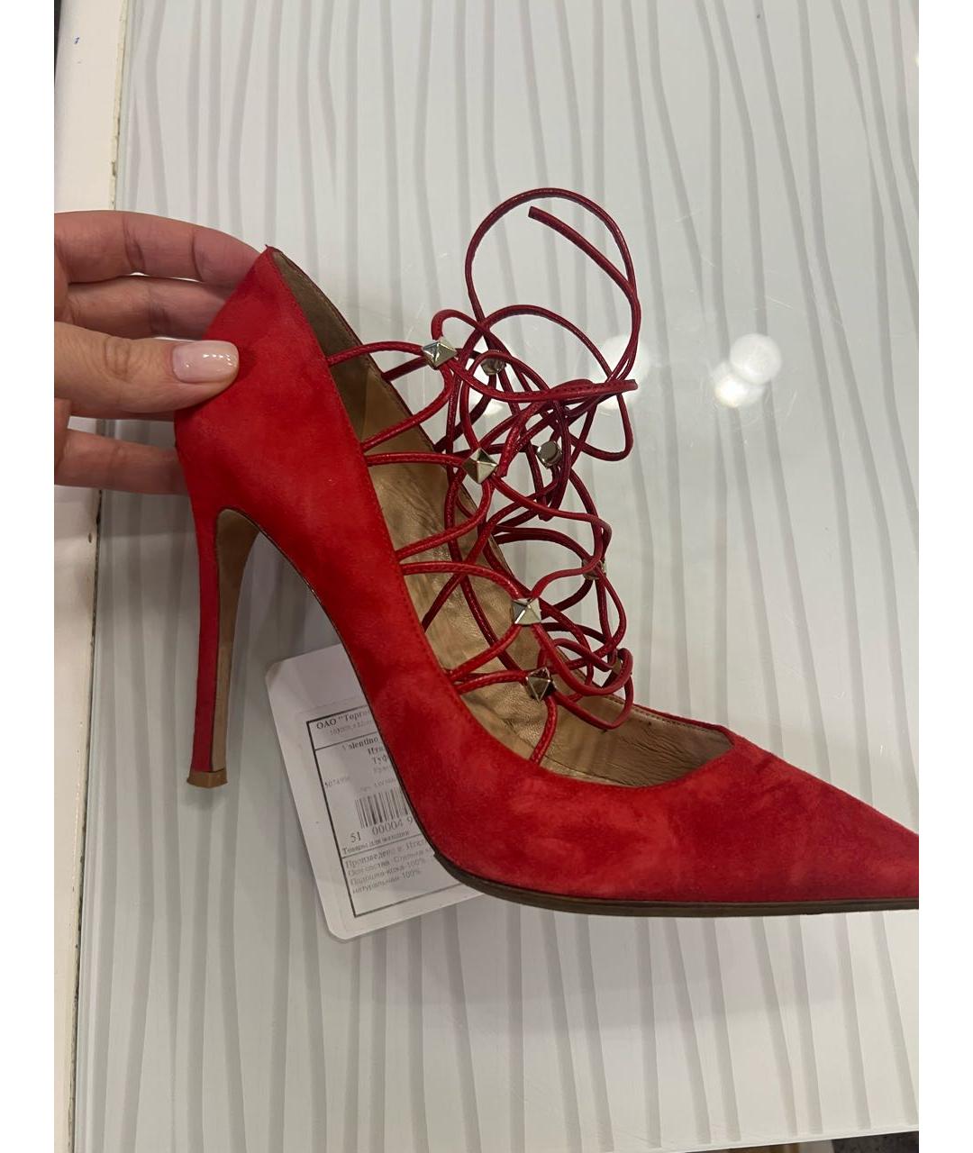 VALENTINO Красные замшевые туфли, фото 2