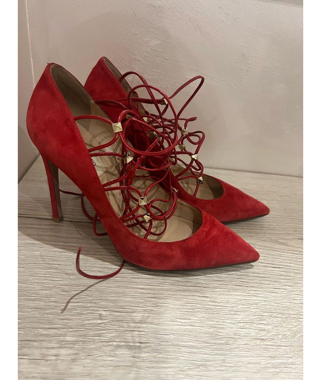 VALENTINO Красные замшевые туфли, фото 5
