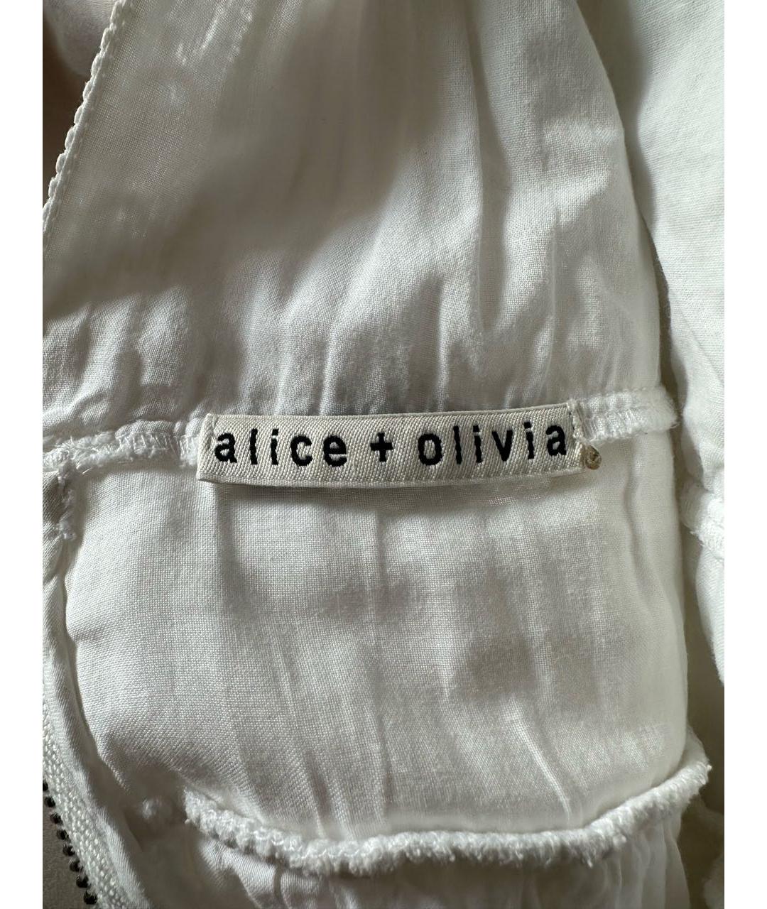 ALICE+OLIVIA Белый хлопковый сарафан, фото 3