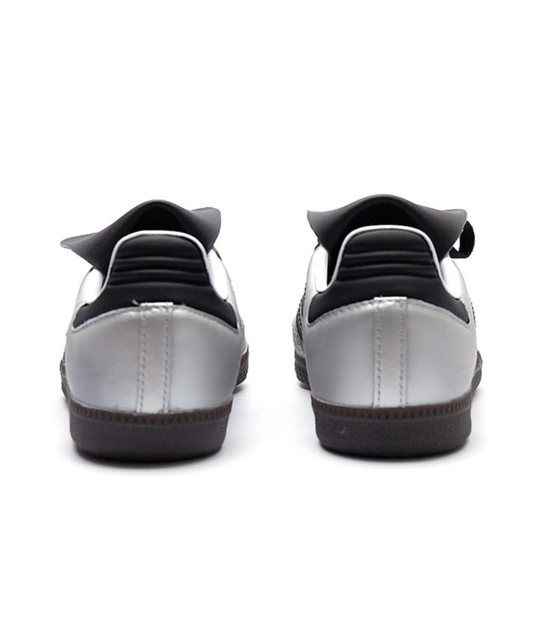 ADIDAS Серебряные кожаные низкие кроссовки / кеды, фото 4