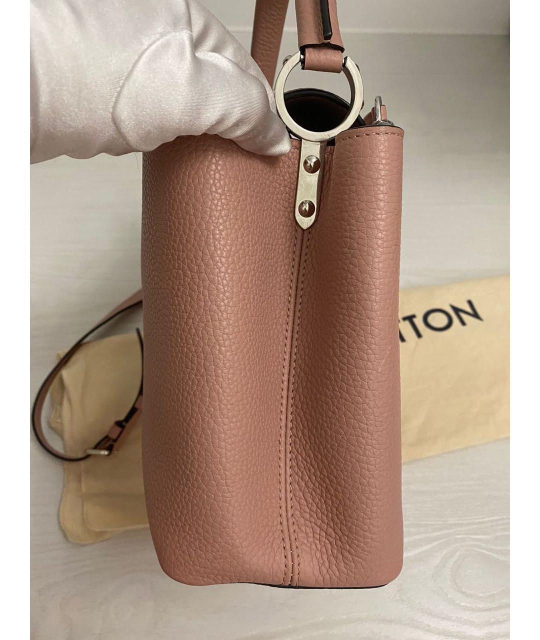 LOUIS VUITTON PRE-OWNED Розовая кожаная сумка с короткими ручками, фото 2