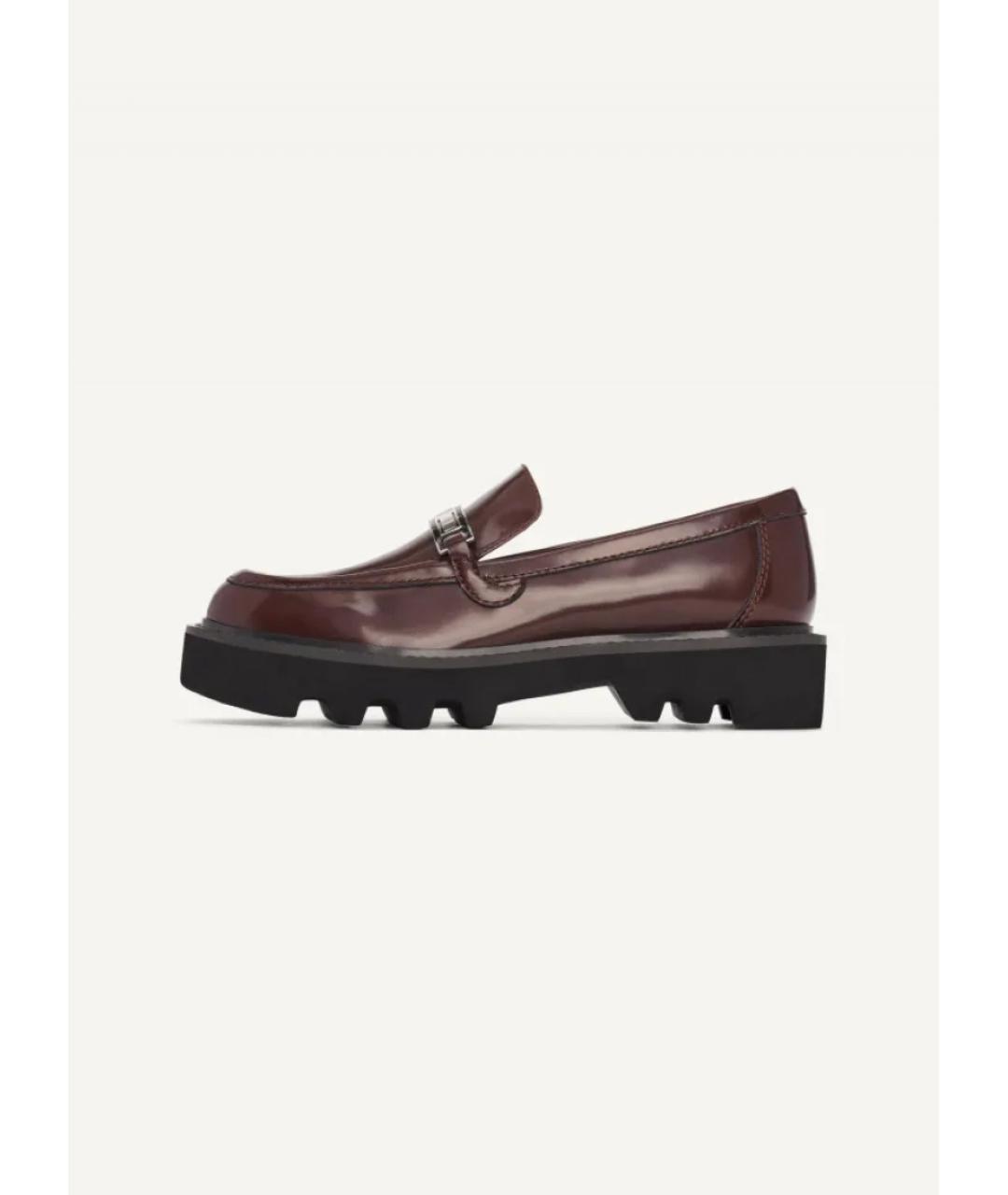 DKNY Бордовые кожаные лоферы, фото 10