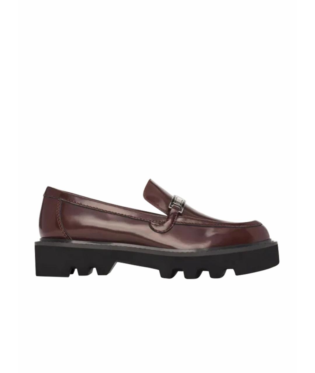 DKNY Бордовые кожаные лоферы, фото 1