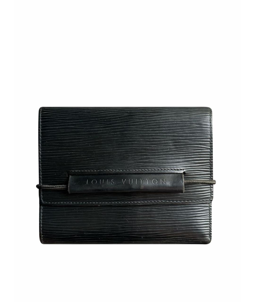 LOUIS VUITTON PRE-OWNED Черный кожаный кошелек, фото 1