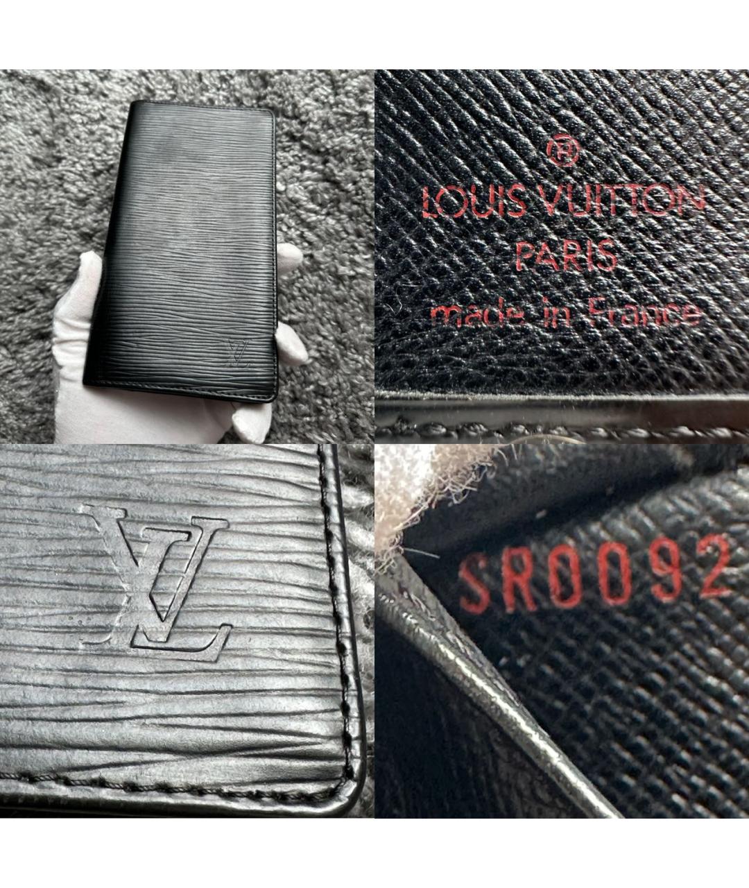 LOUIS VUITTON PRE-OWNED Черный кожаный кошелек, фото 5