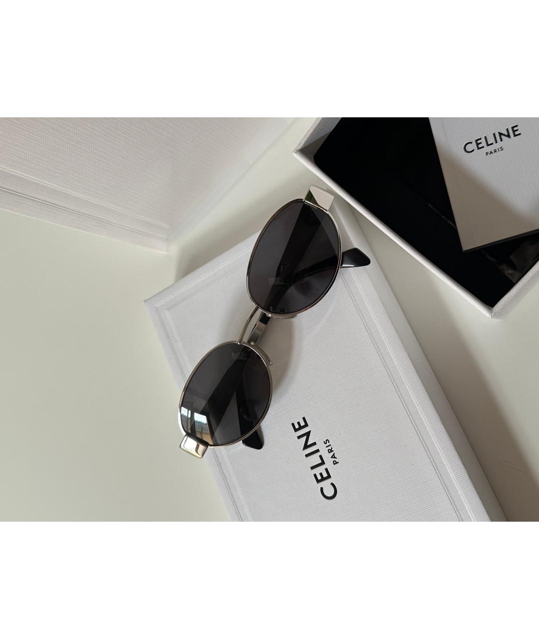 CELINE PRE-OWNED Серебряные металлические солнцезащитные очки, фото 5