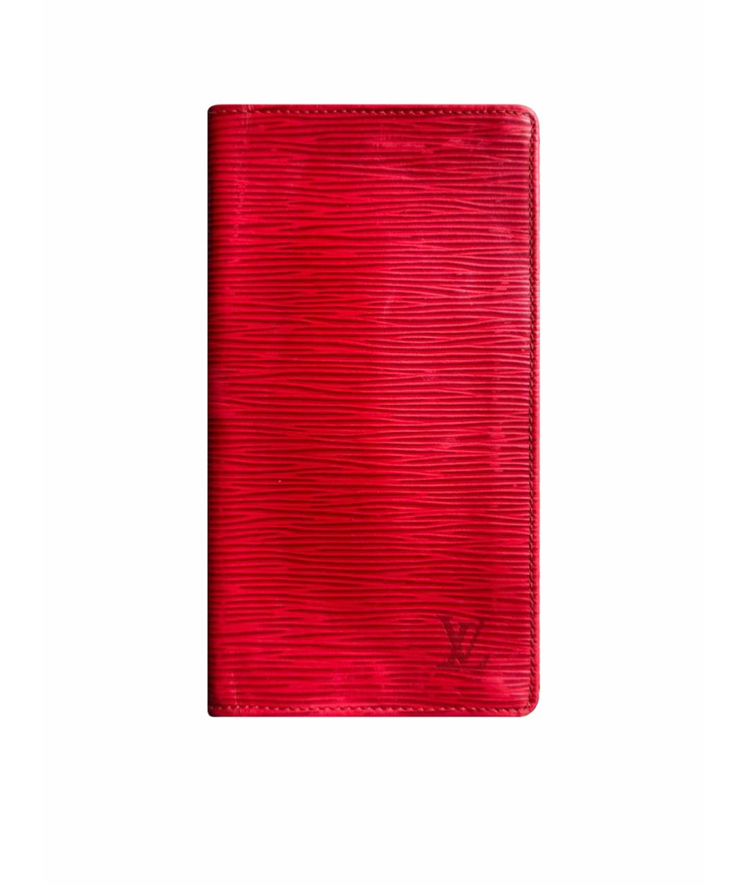 LOUIS VUITTON Красный кожаный кошелек, фото 1