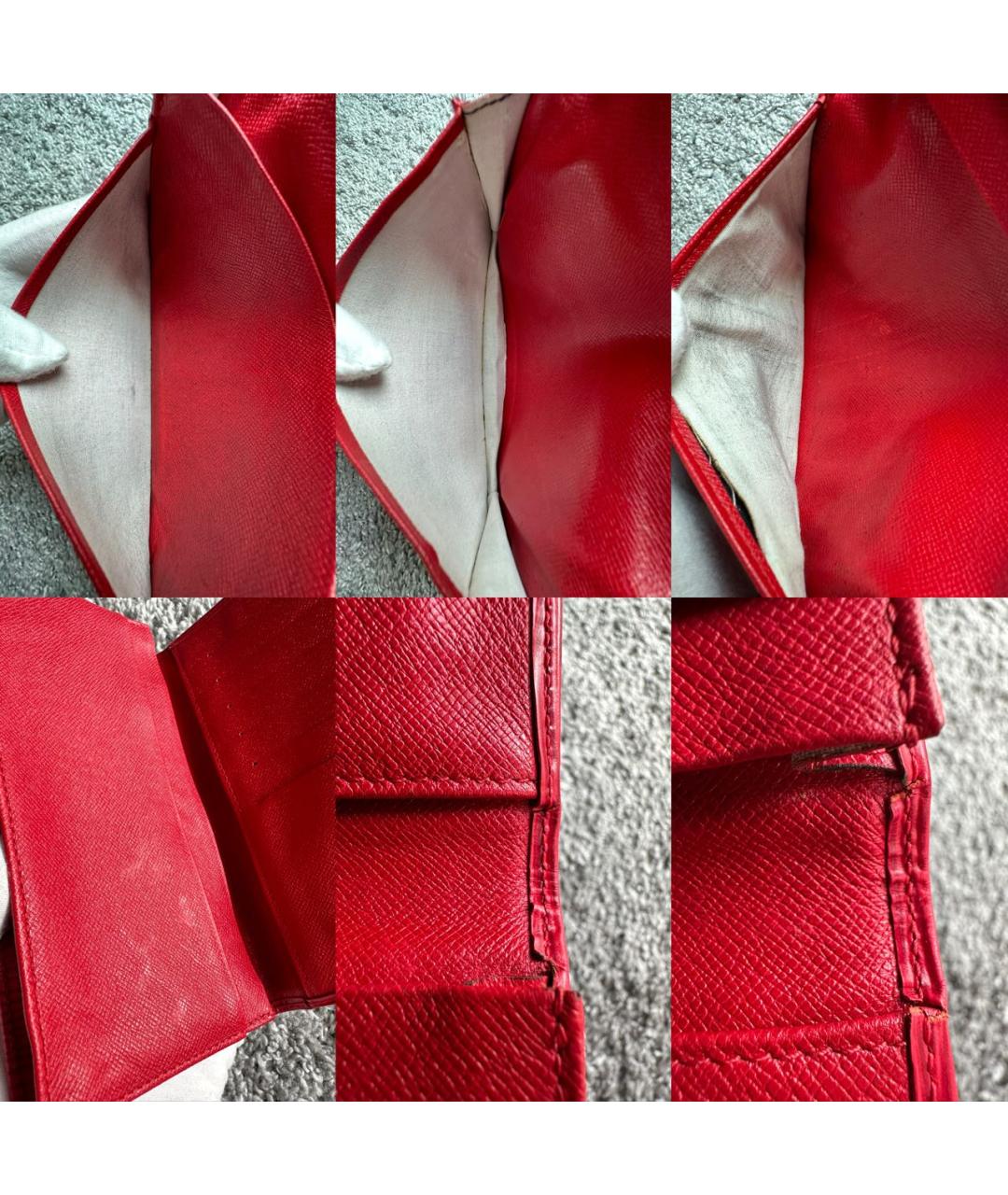 LOUIS VUITTON PRE-OWNED Красный кожаный кошелек, фото 6