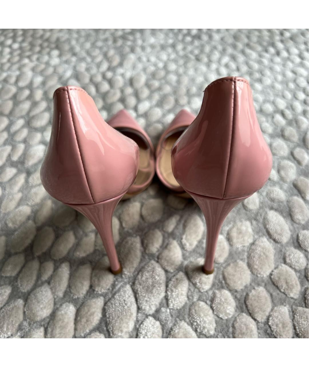 GIANVITO ROSSI Розовые кожаные туфли, фото 4