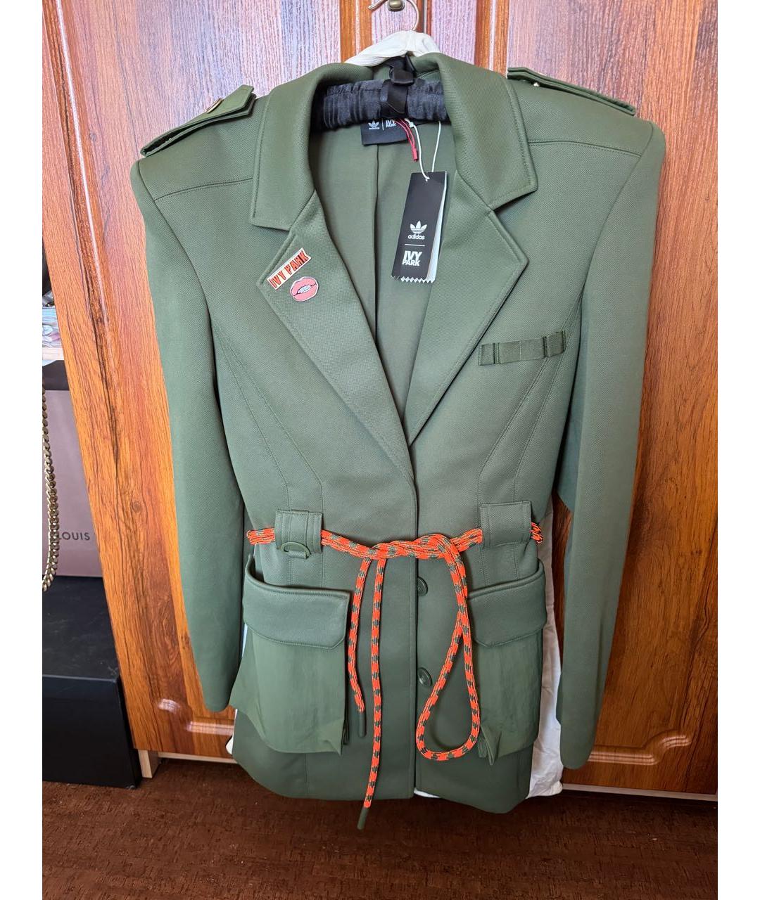 ADIDAS Зеленый хлопковый жакет/пиджак, фото 5