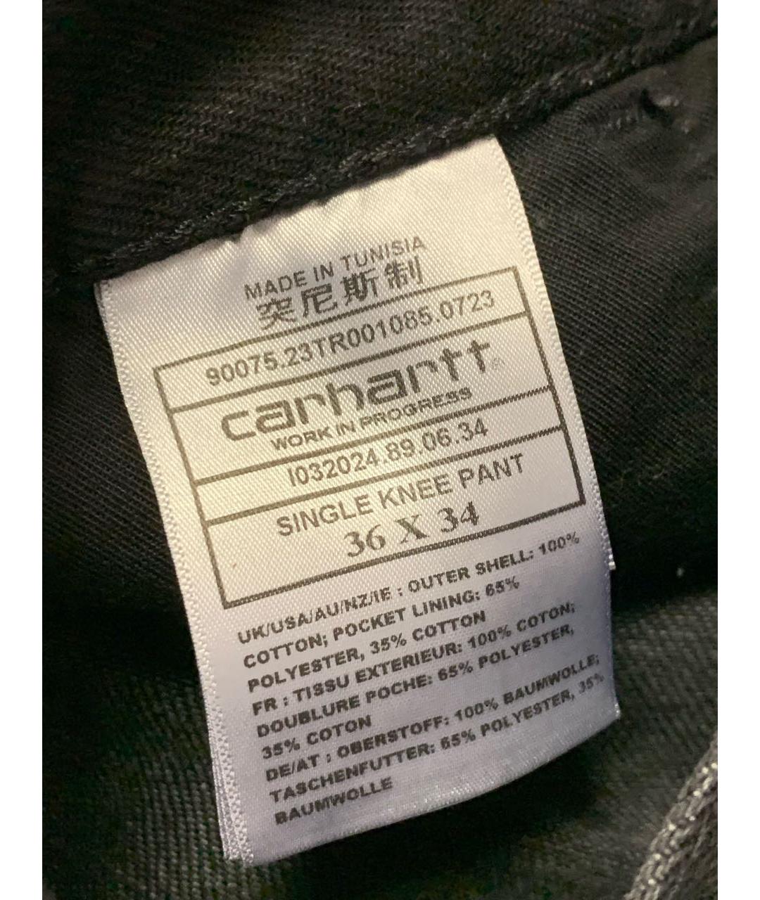 CARHARTT Антрацитовые джинсы, фото 5
