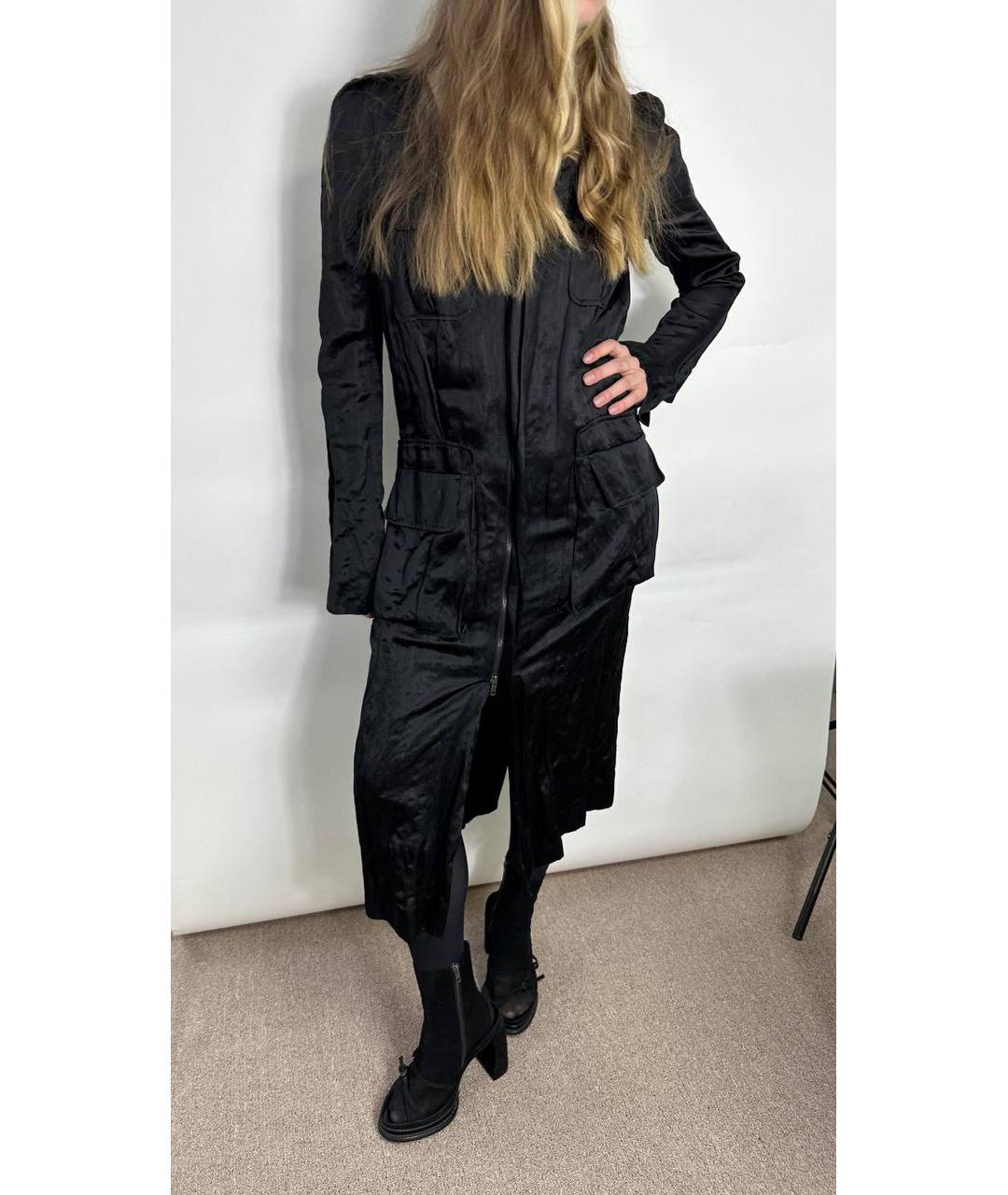 HAIDER ACKERMANN Черное шерстяное повседневное платье, фото 2