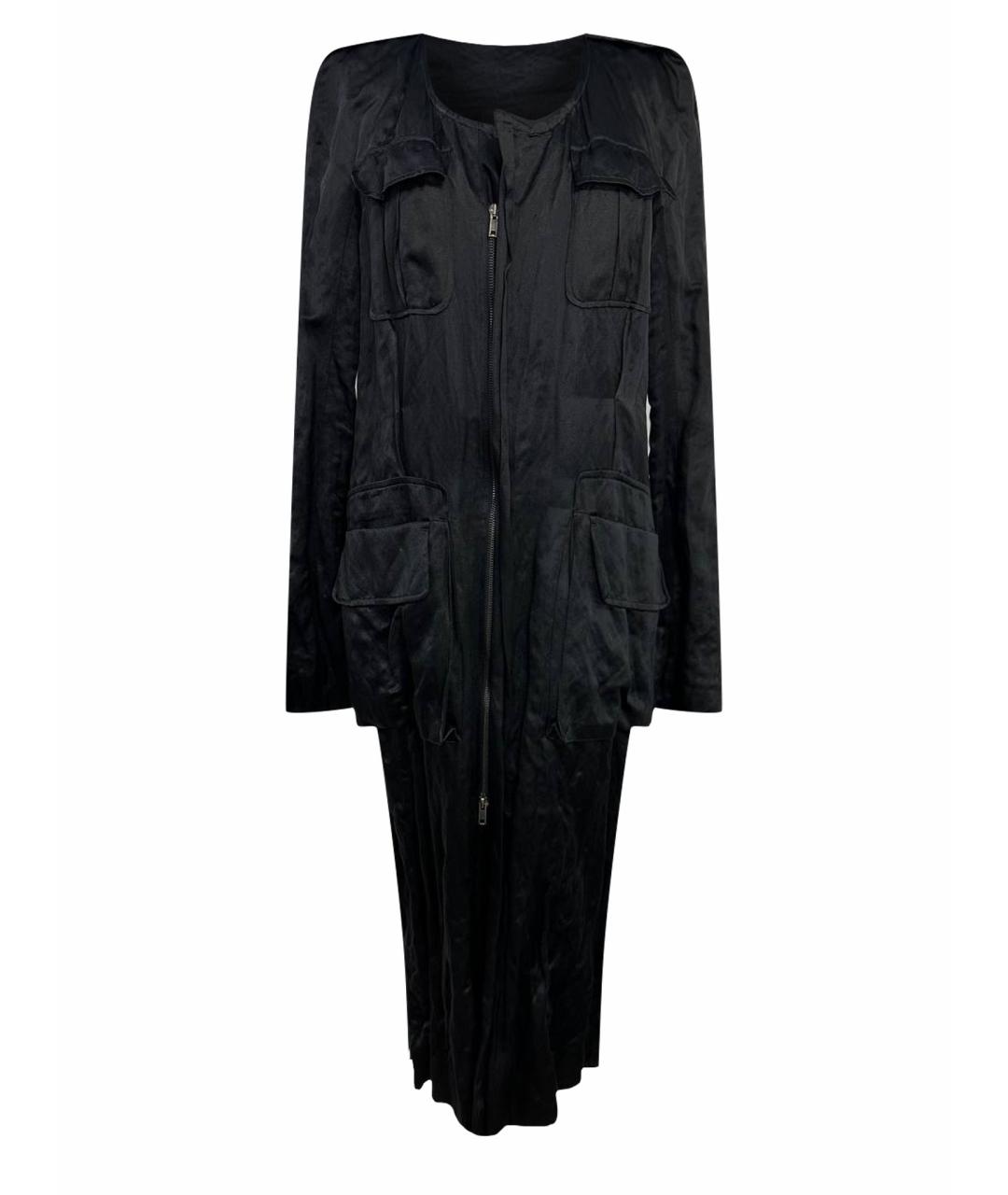 HAIDER ACKERMANN Черное шерстяное повседневное платье, фото 1
