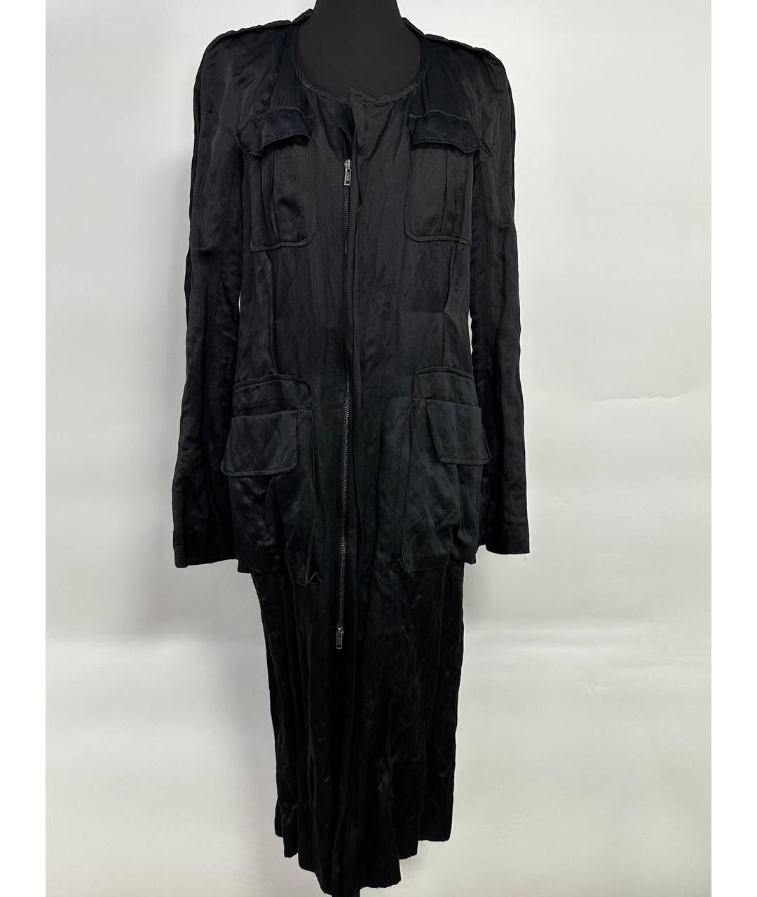 HAIDER ACKERMANN Черное шерстяное повседневное платье, фото 10