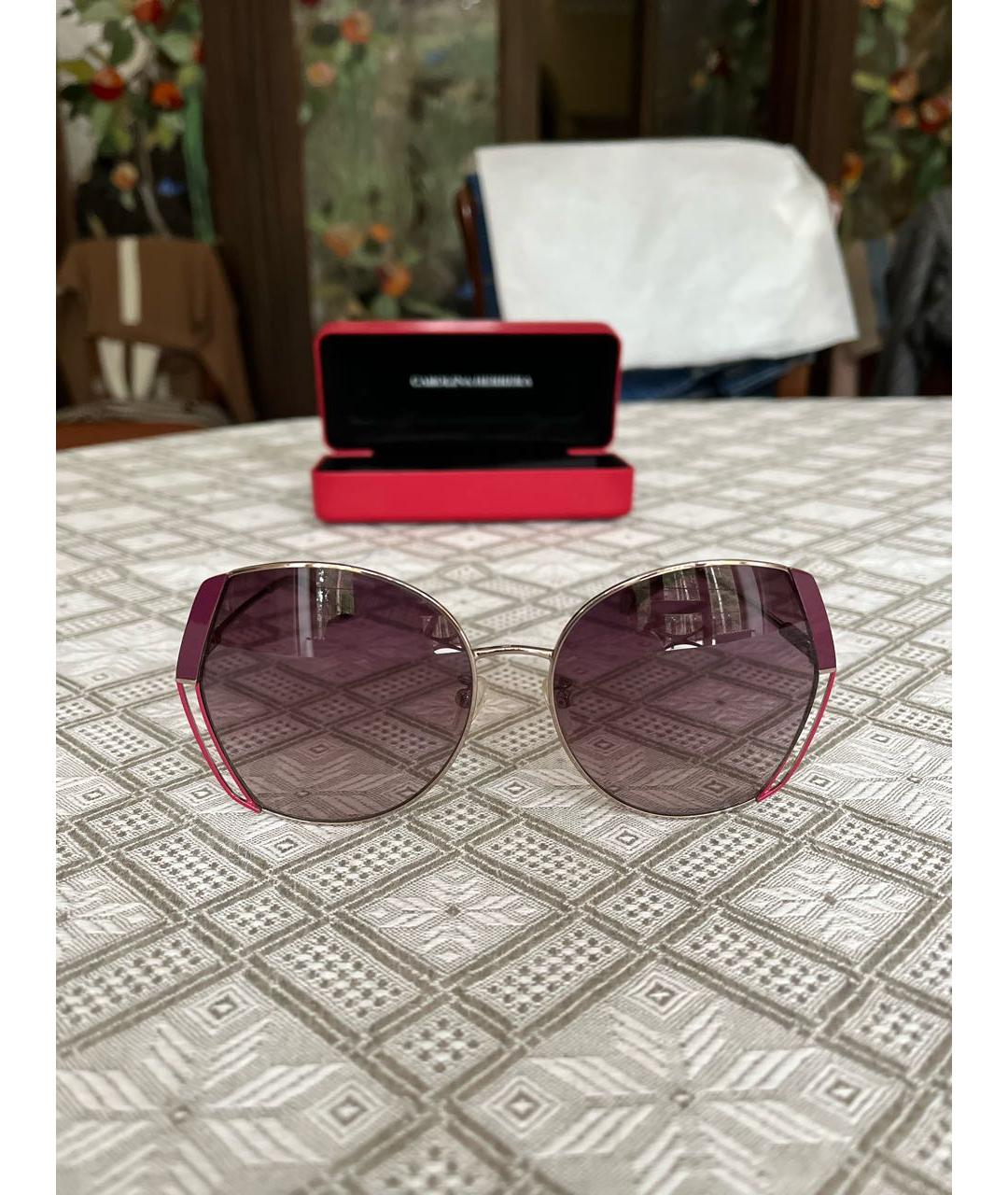 CAROLINA HERRERA Фиолетовые металлические солнцезащитные очки, фото 9
