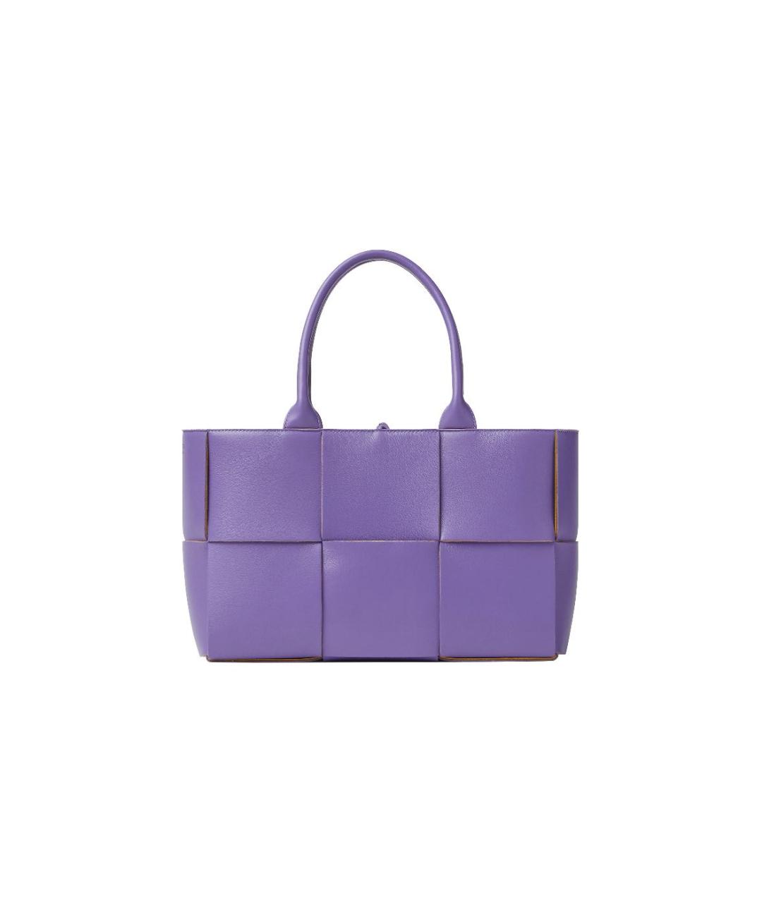 BOTTEGA VENETA Фиолетовая кожаная сумка с короткими ручками, фото 1