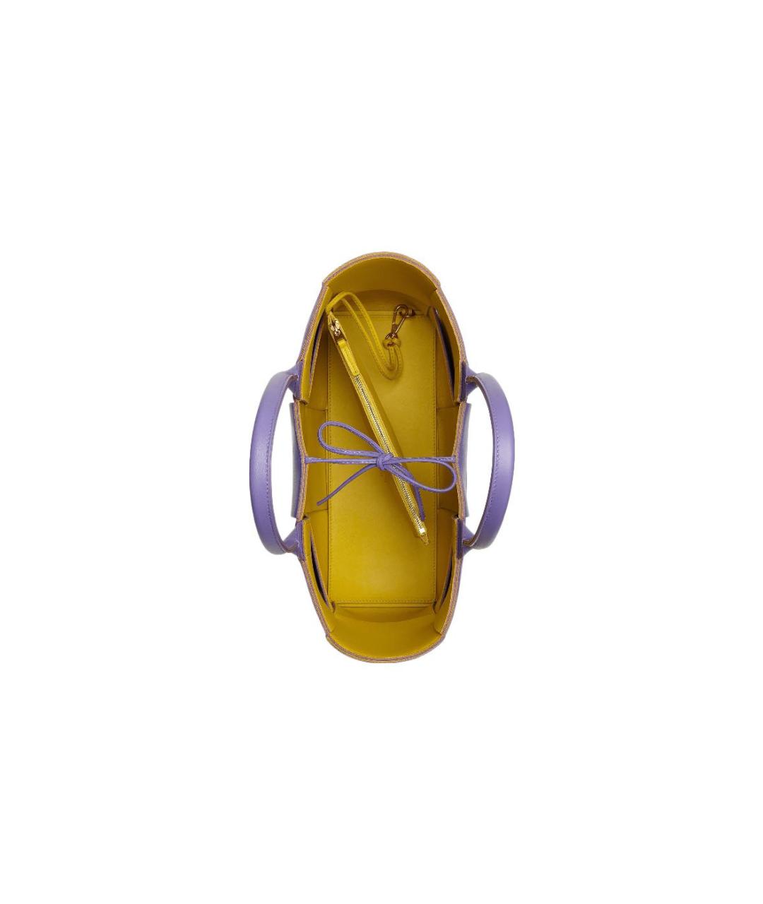 BOTTEGA VENETA Фиолетовая кожаная сумка с короткими ручками, фото 4