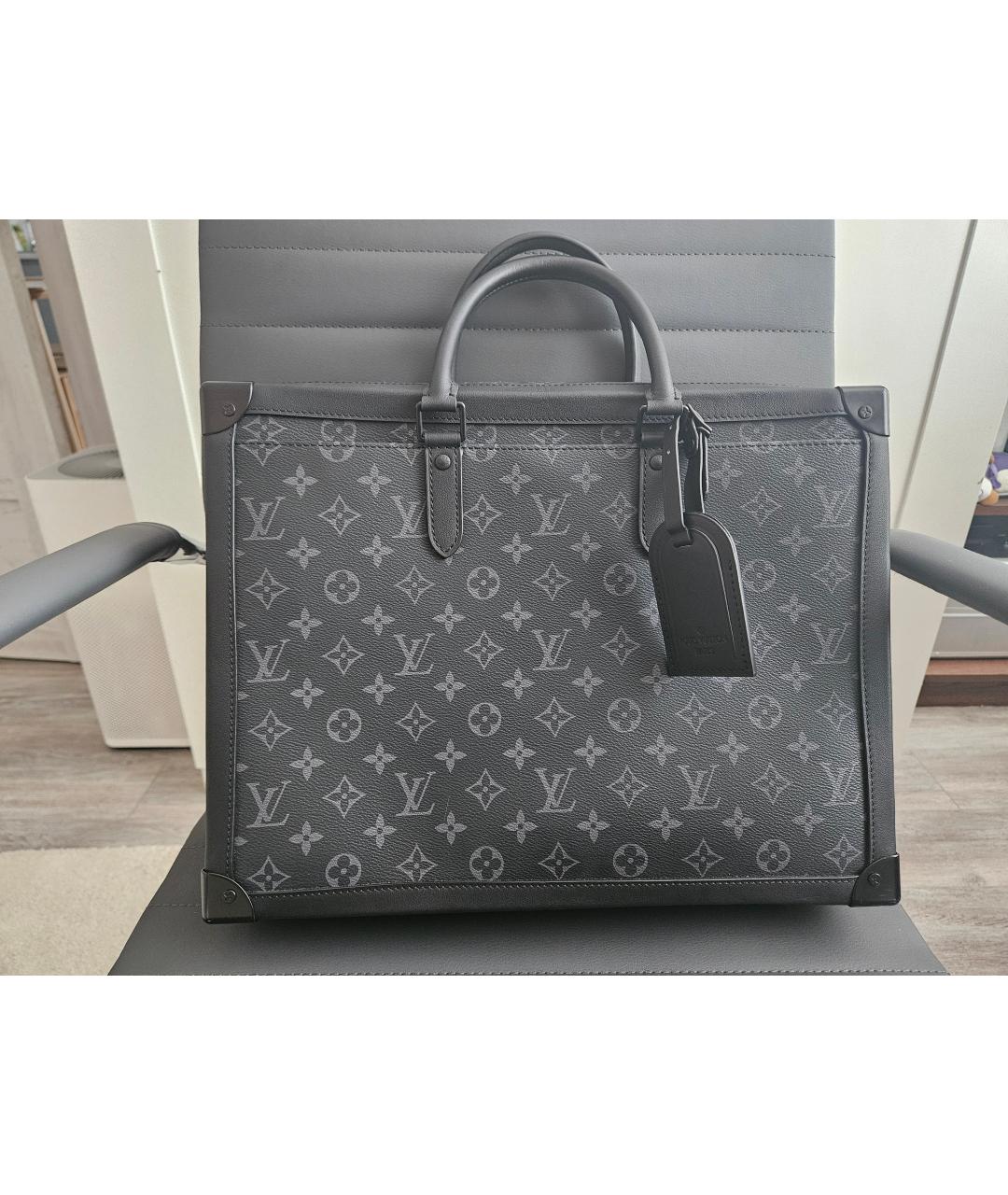 LOUIS VUITTON Черный портфель, фото 5