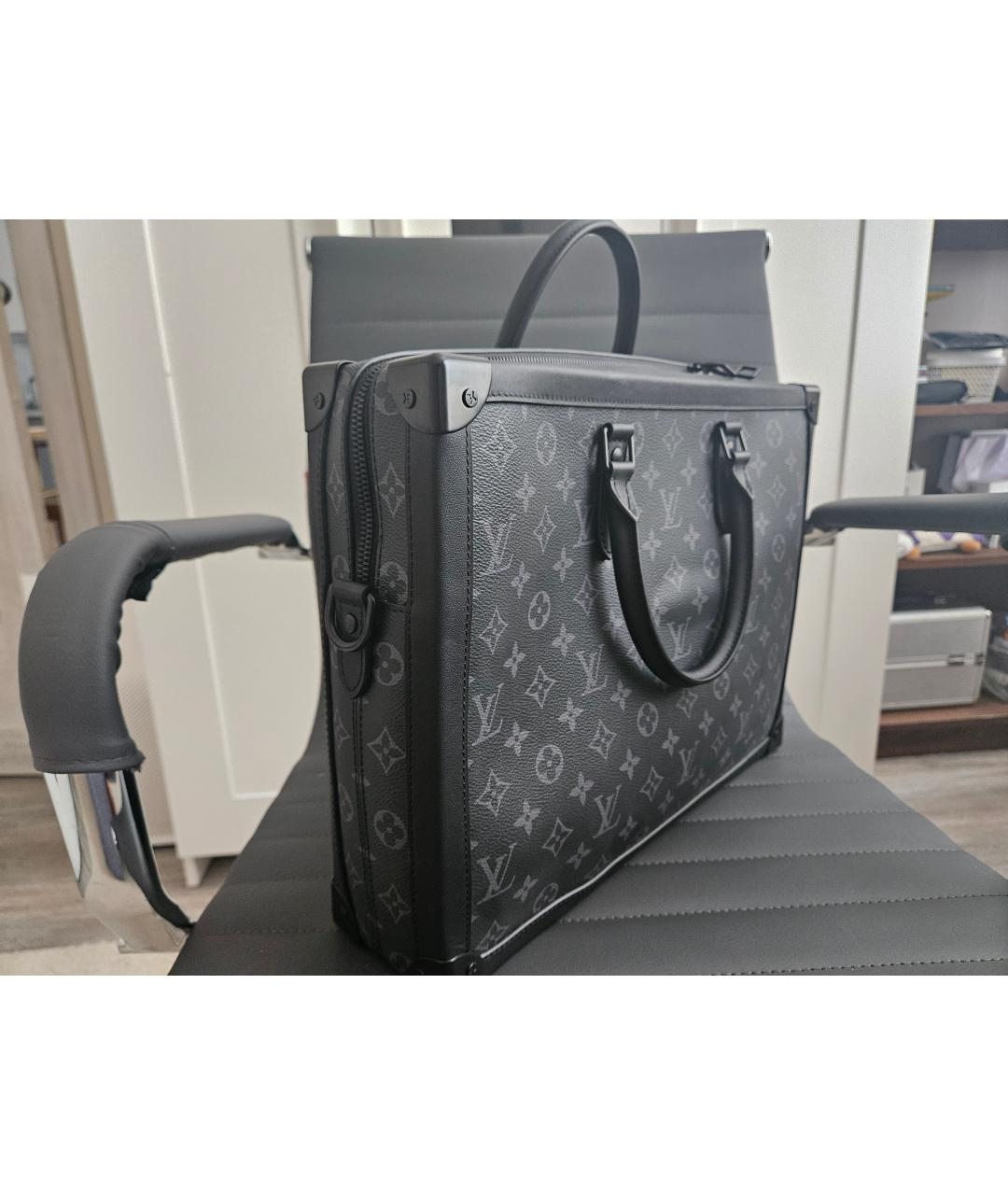 LOUIS VUITTON Черный портфель, фото 2