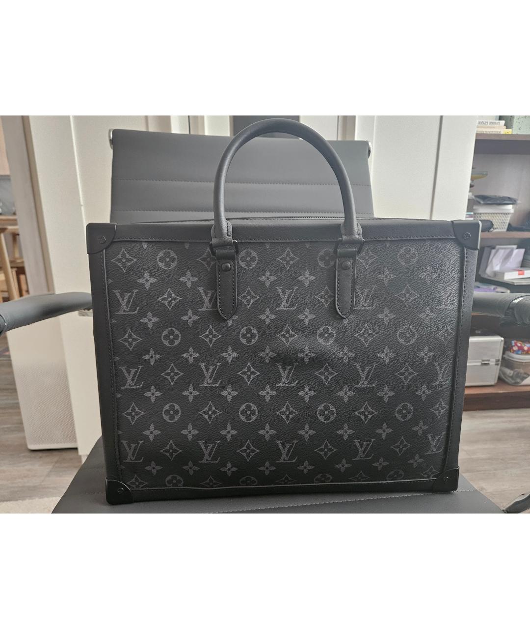 LOUIS VUITTON Черный портфель, фото 3